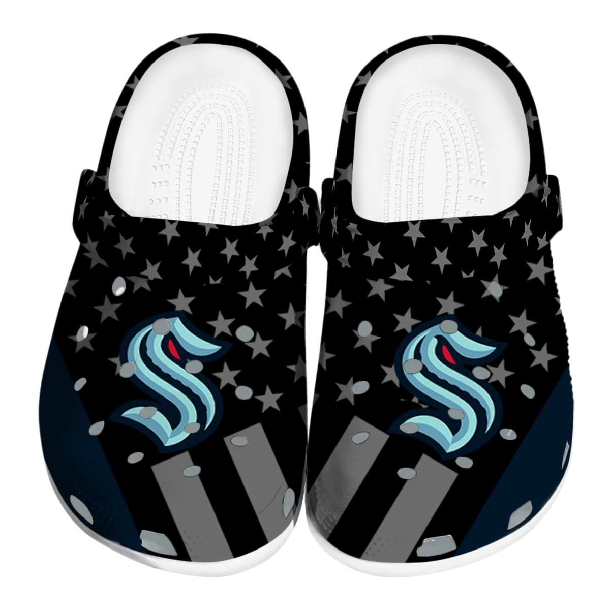 footwearmerch seattle kraken nhl sport crocs crocband clogs shoes comfortable for men women and kids isygc