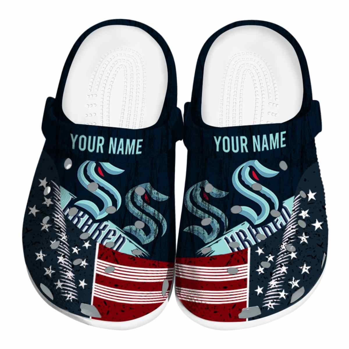 footwearmerch seattle kraken nhl sport crocs crocband clogs shoes comfortable for men women and kids jnn4f