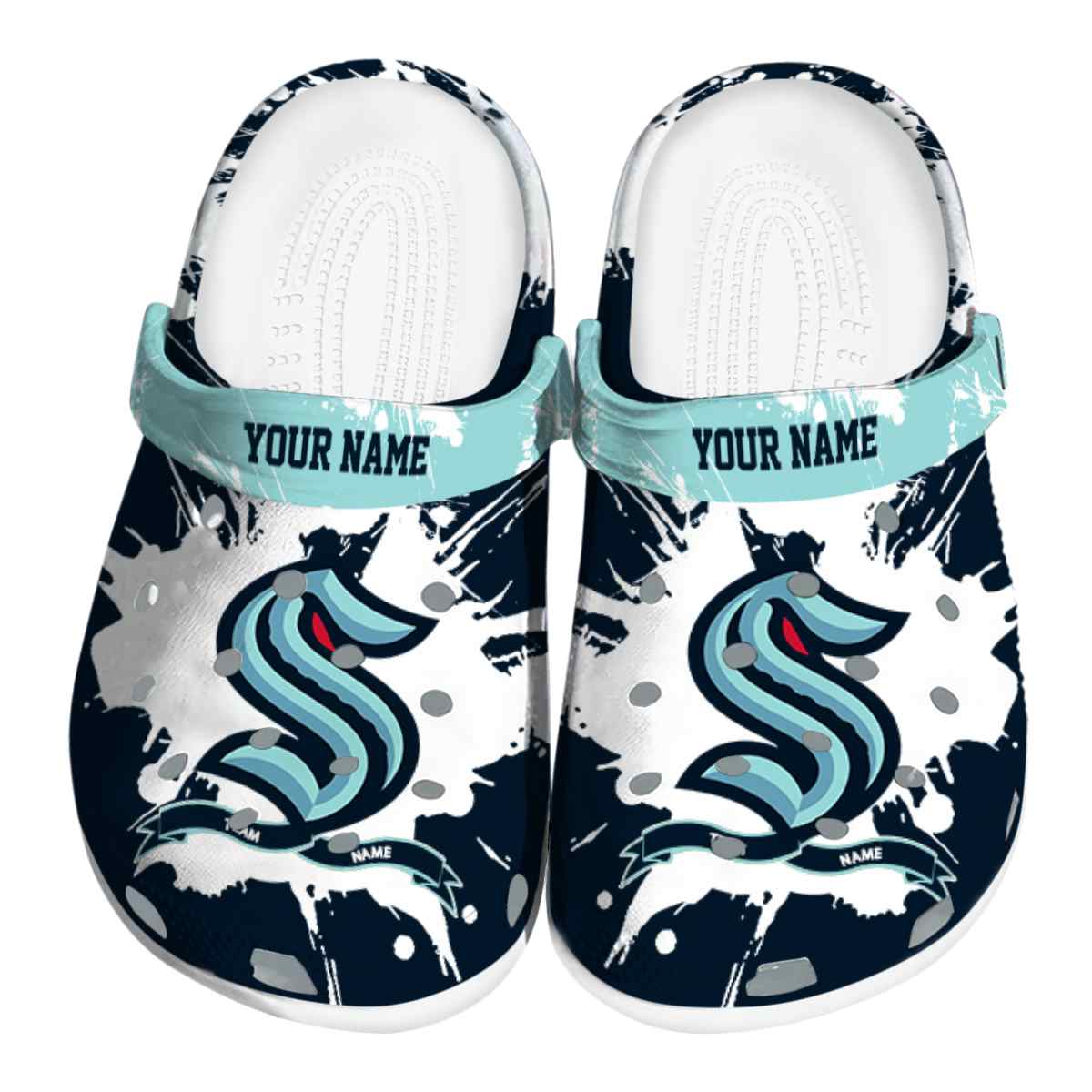 footwearmerch seattle kraken nhl sport crocs crocband clogs shoes comfortable for men women and kids nkuii