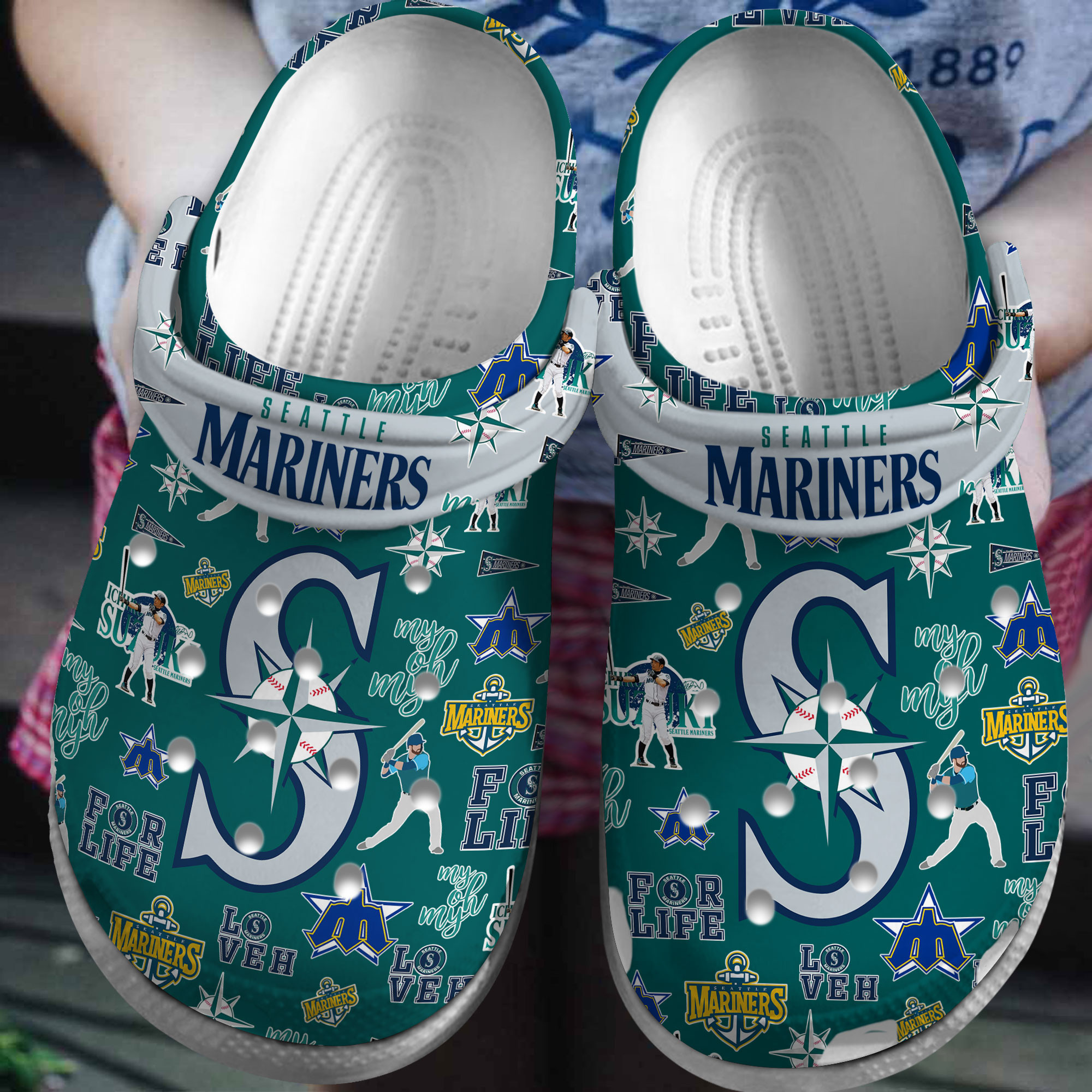 footwearmerch seattle mariners mlb sport crocs crocband clogs shoes comfortable for men women and kids wuyw8