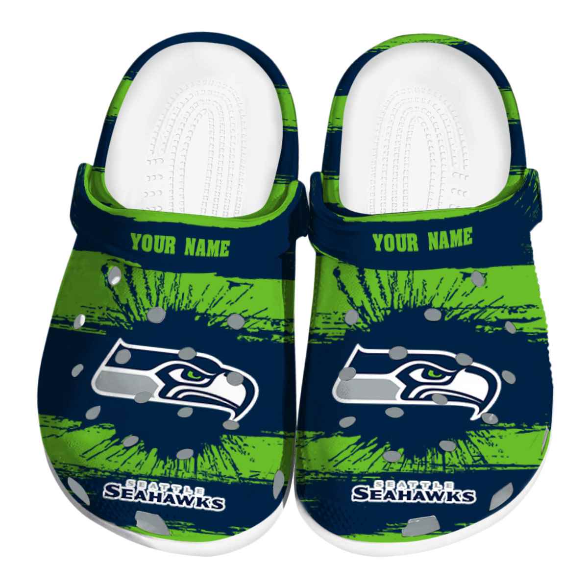 footwearmerch seattle seahawks nfl sport crocs crocband clogs shoes comfortable for men women and kids 9uenu