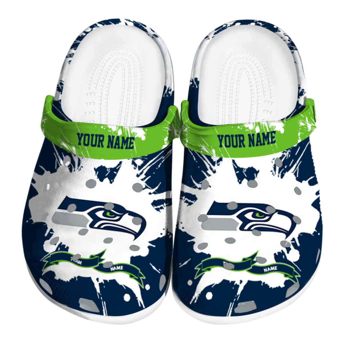 footwearmerch seattle seahawks nfl sport crocs crocband clogs shoes comfortable for men women and kids cxafk