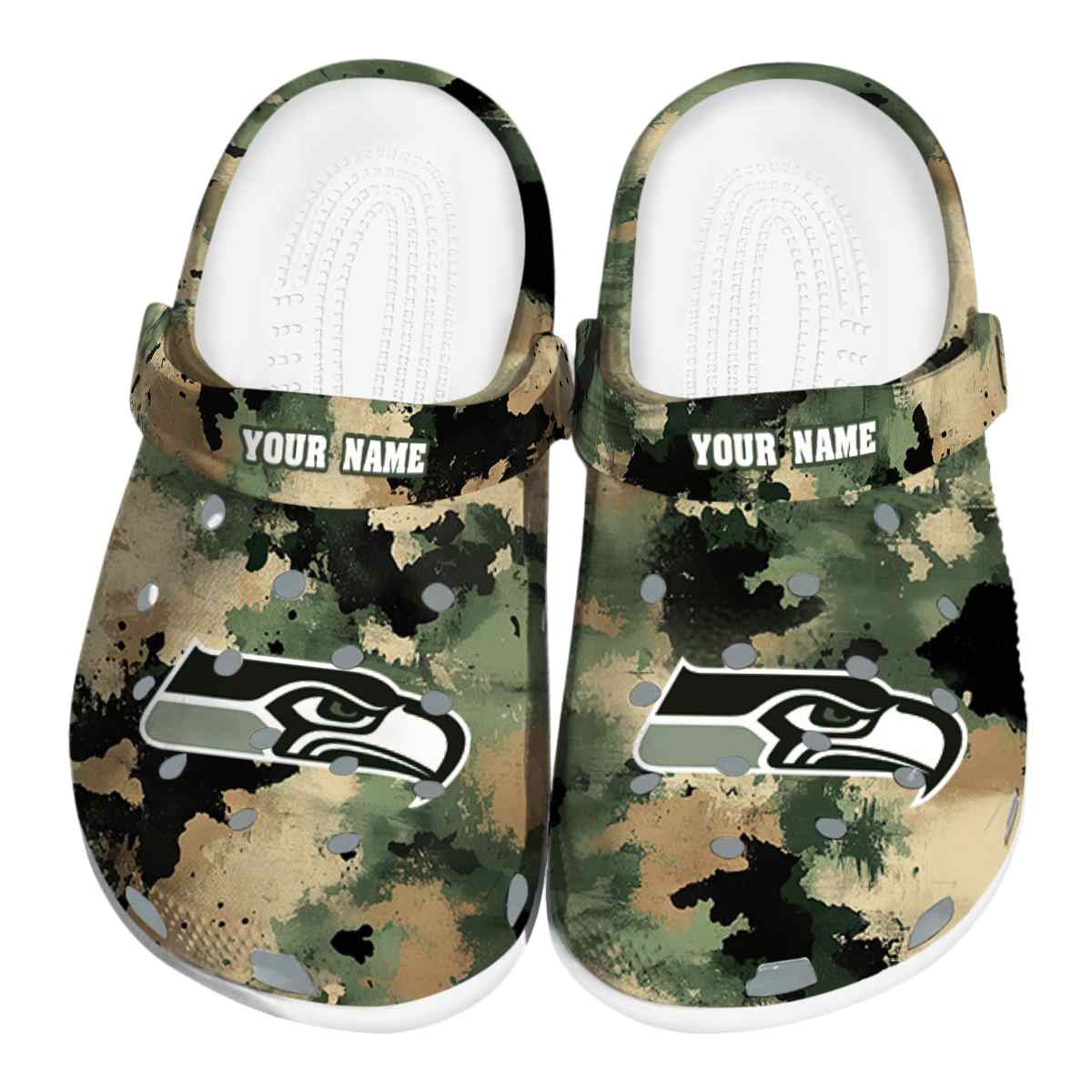 footwearmerch seattle seahawks nfl sport crocs crocband clogs shoes comfortable for men women and kids dpndm