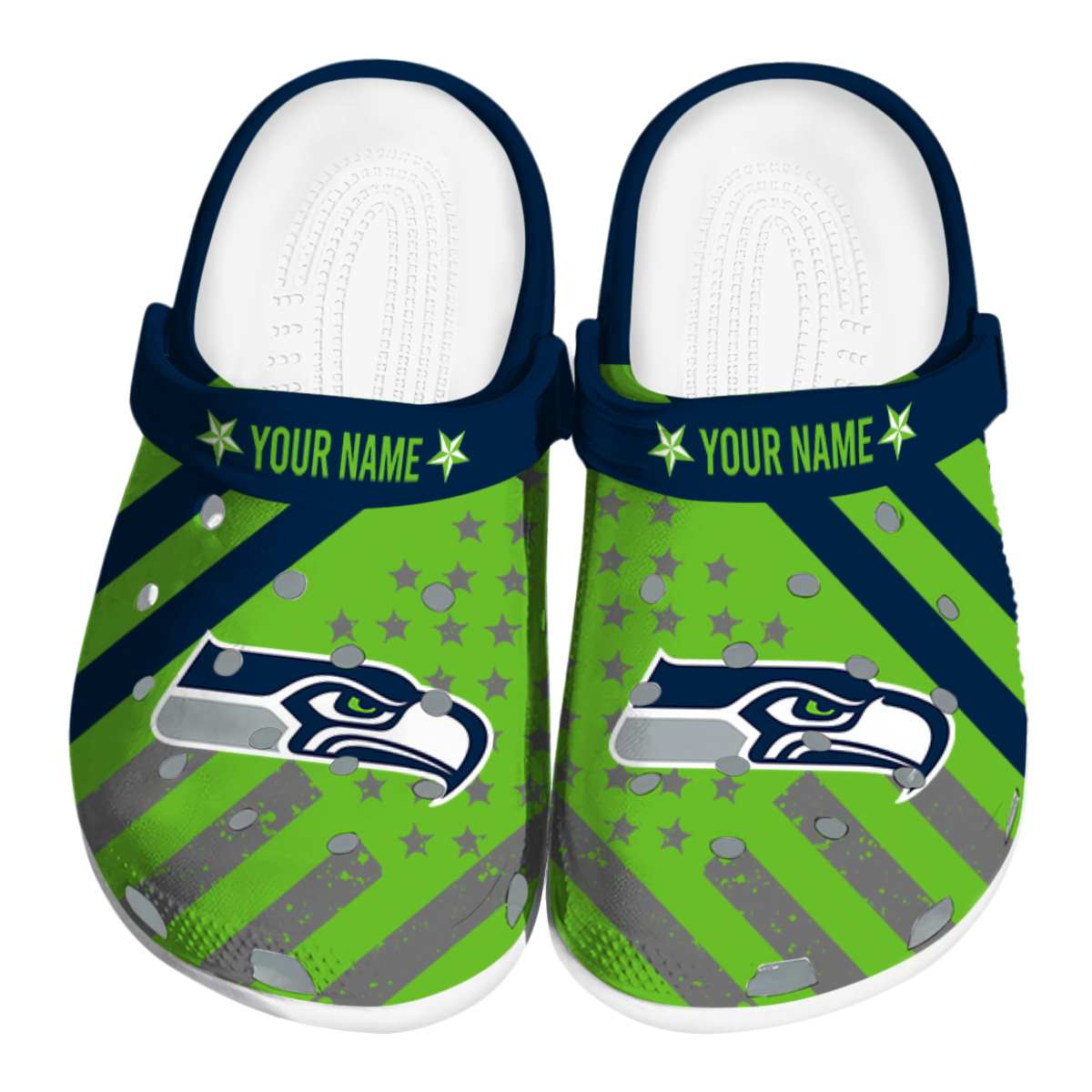 footwearmerch seattle seahawks nfl sport crocs crocband clogs shoes comfortable for men women and kids ioefb