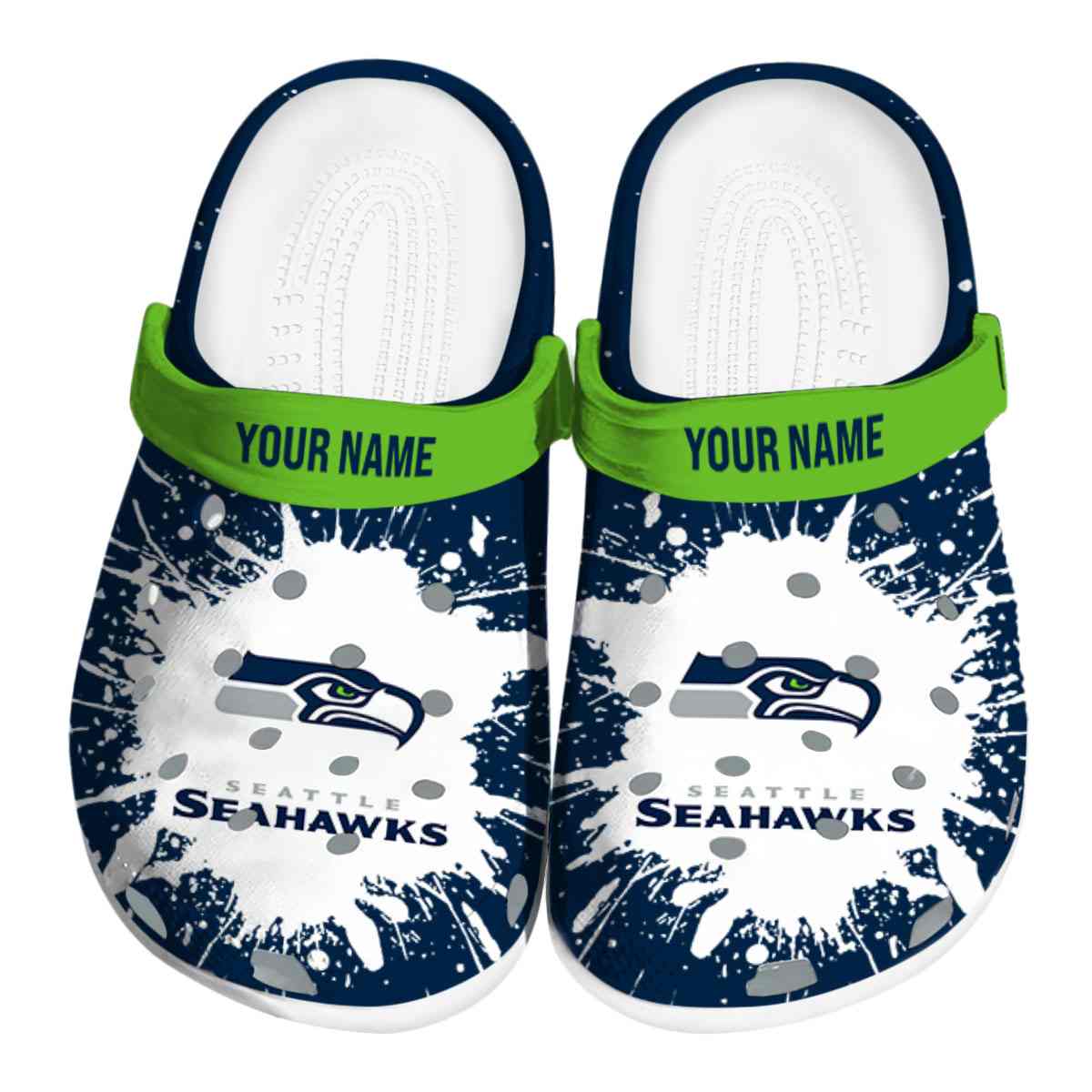 footwearmerch seattle seahawks nfl sport crocs crocband clogs shoes comfortable for men women and kids qggy8