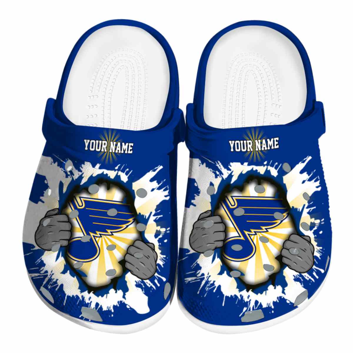 footwearmerch st louis blues nhl sport crocs crocband clogs shoes comfortable for men women and kids 9q9r1