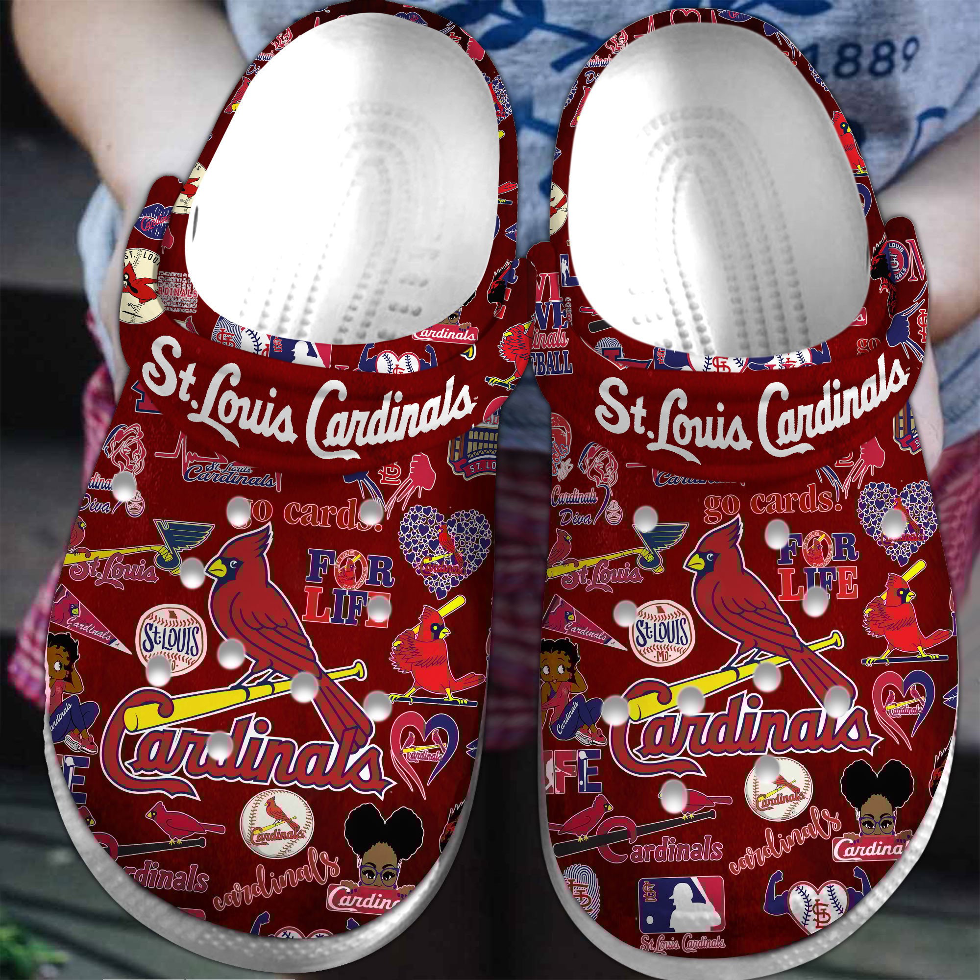 footwearmerch st louis cardinals mlb sport crocs crocband clogs shoes comfortable for men women and kids dncug