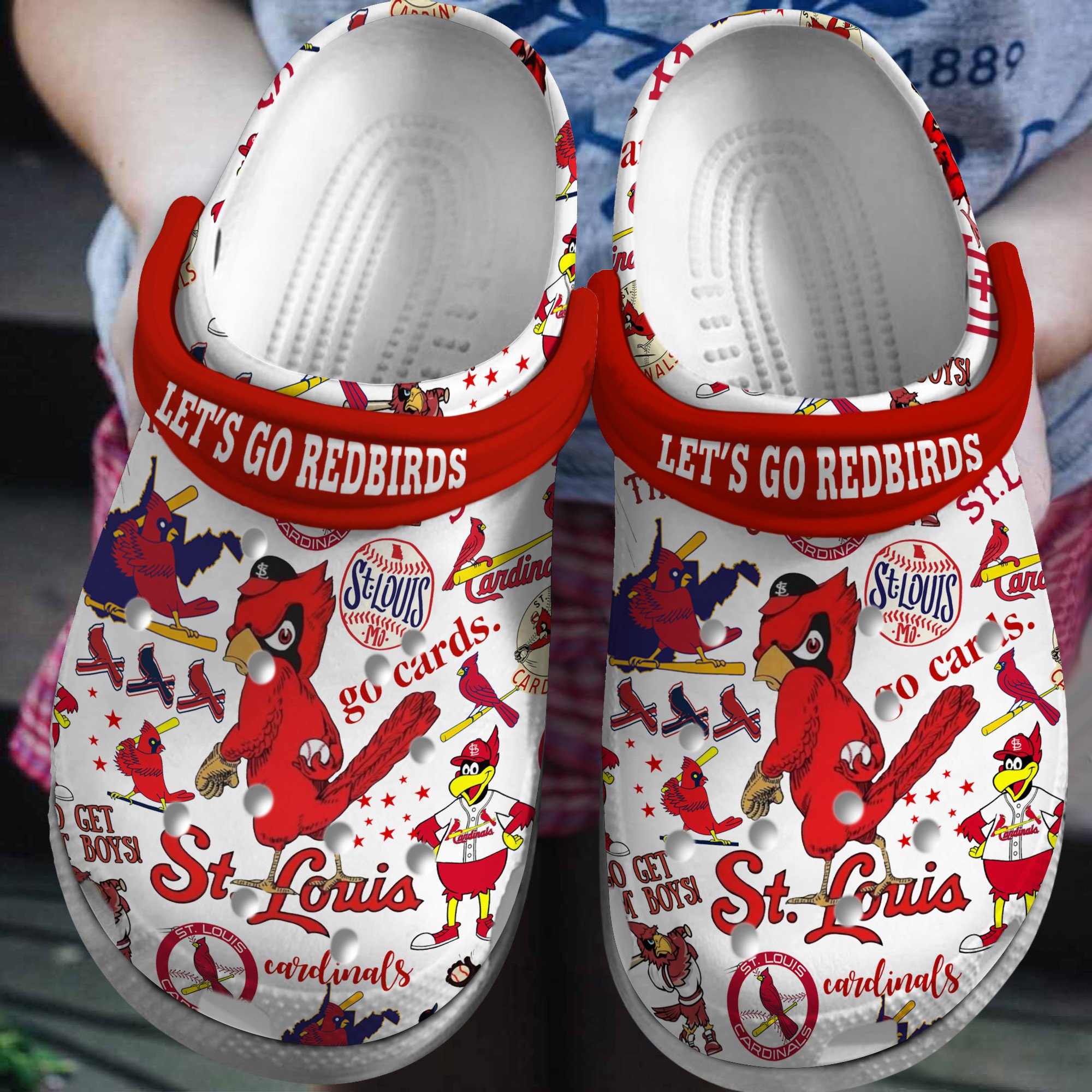 footwearmerch st louis cardinals mlb sport crocs crocband clogs shoes comfortable for men women and kids xagip