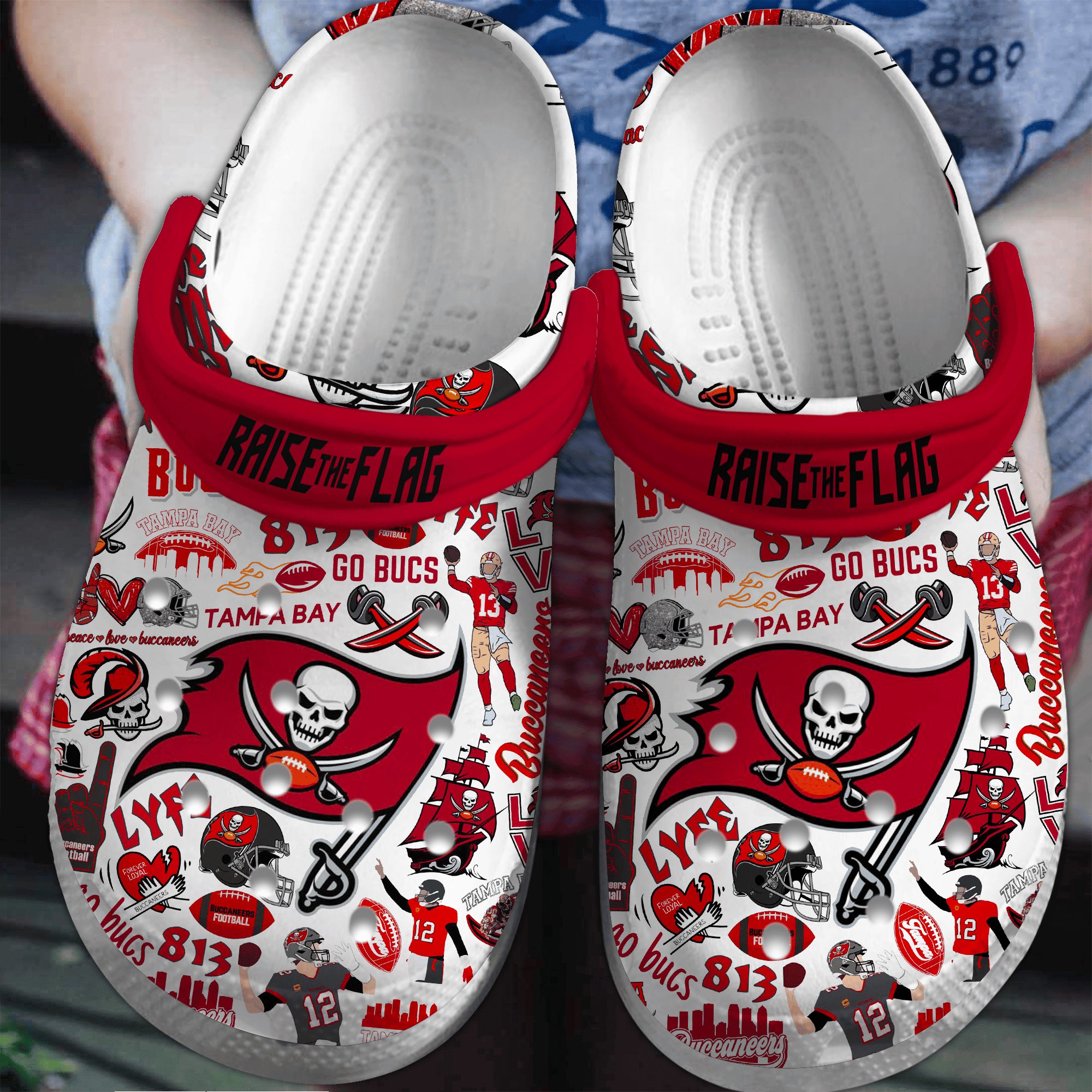 footwearmerch tampa bay buccaneers nfl sport crocs crocband clogs shoes comfortable for men women and kids dbda8