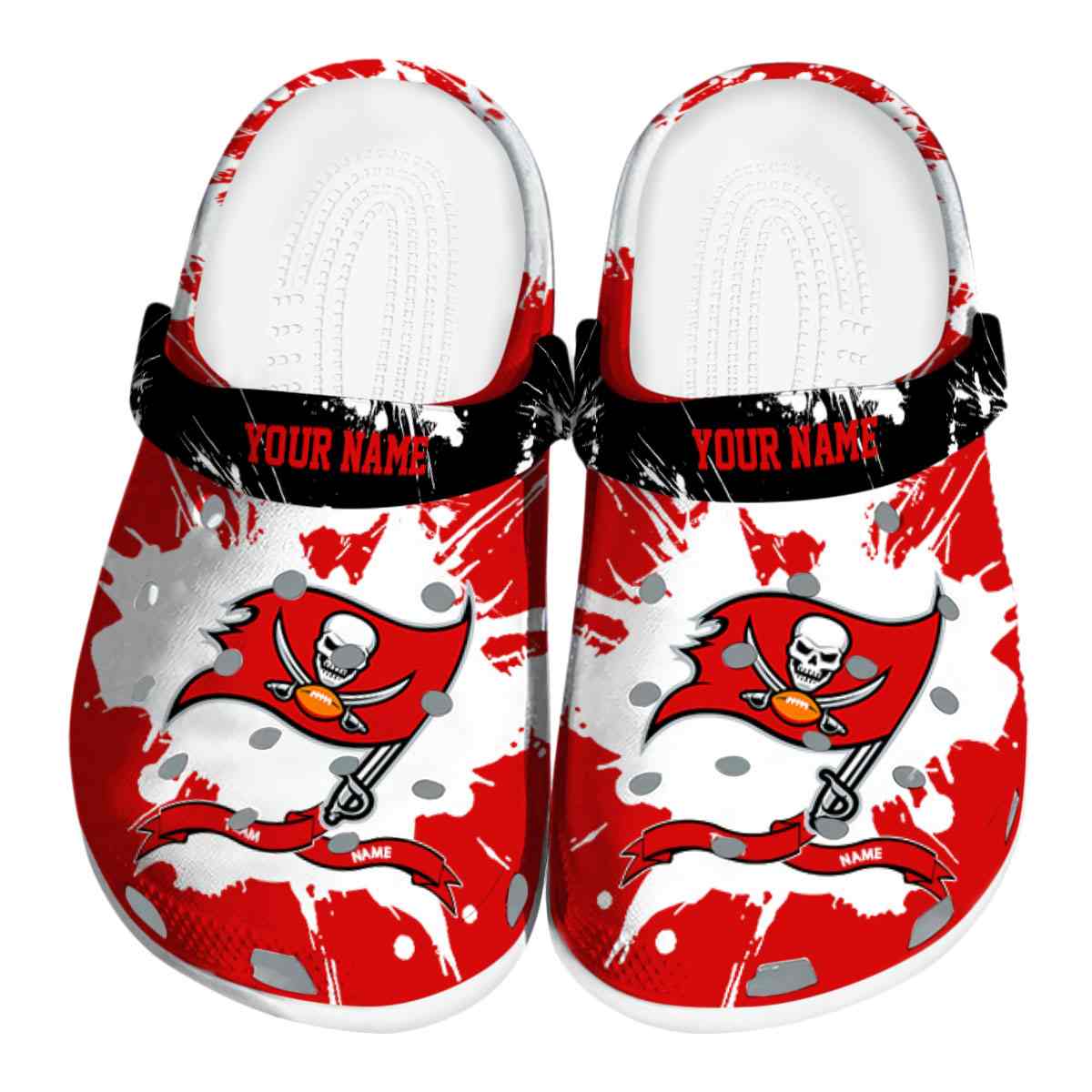 footwearmerch tampa bay buccaneers nfl sport crocs crocband clogs shoes comfortable for men women and kids dgwql