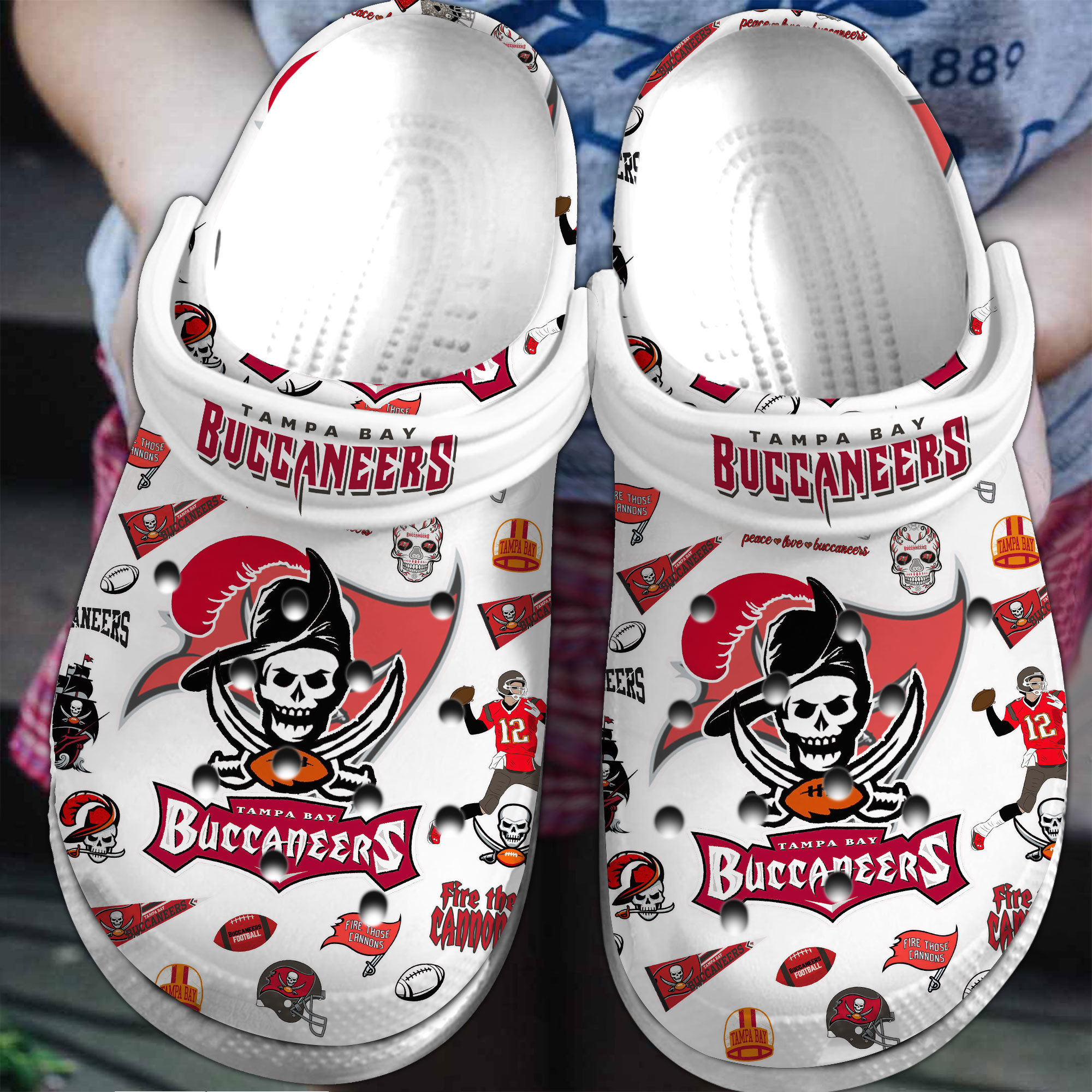 footwearmerch tampa bay buccaneers nfl sport crocs crocband clogs shoes comfortable for men women and kids ovjaz