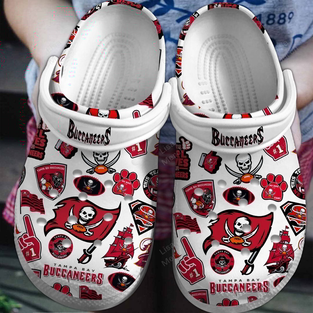 footwearmerch tampa bay buccaneers nfl sport crocs crocband clogs shoes comfortable for men women and kids qhkpc