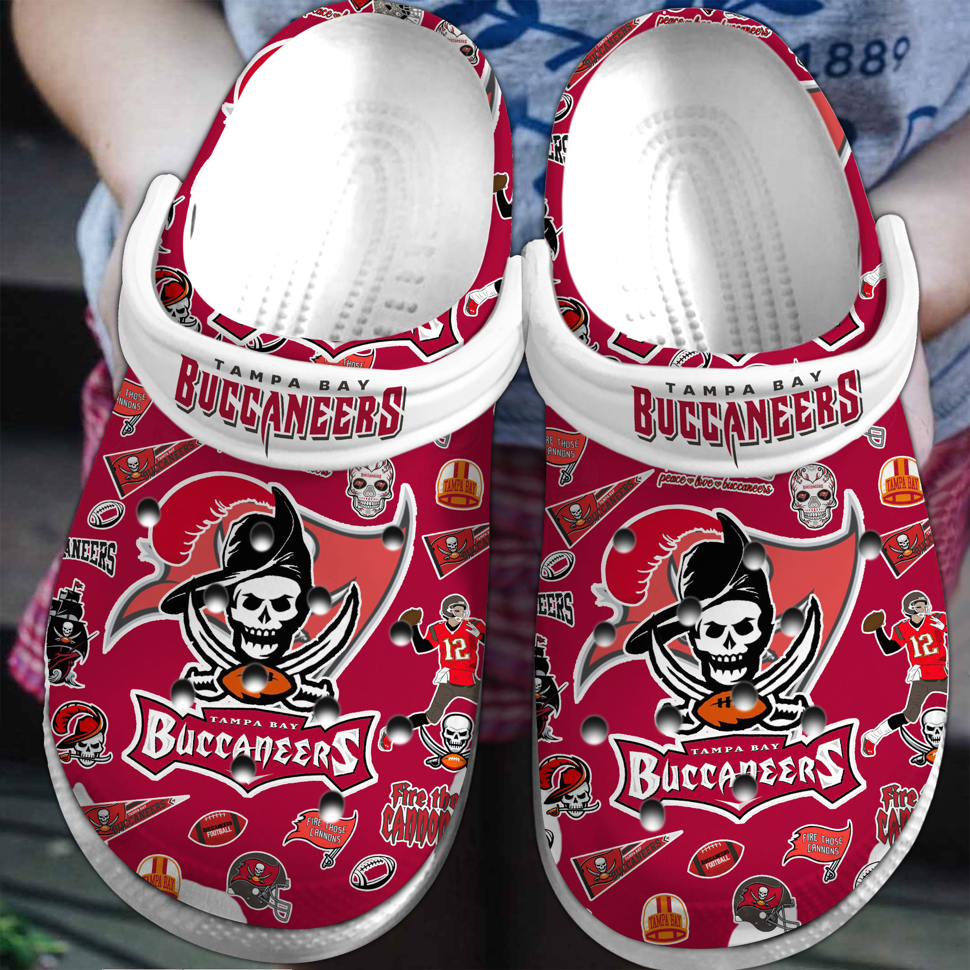 footwearmerch tampa bay buccaneers nfl sport crocs crocband clogs shoes comfortable for men women and kids vhjbv