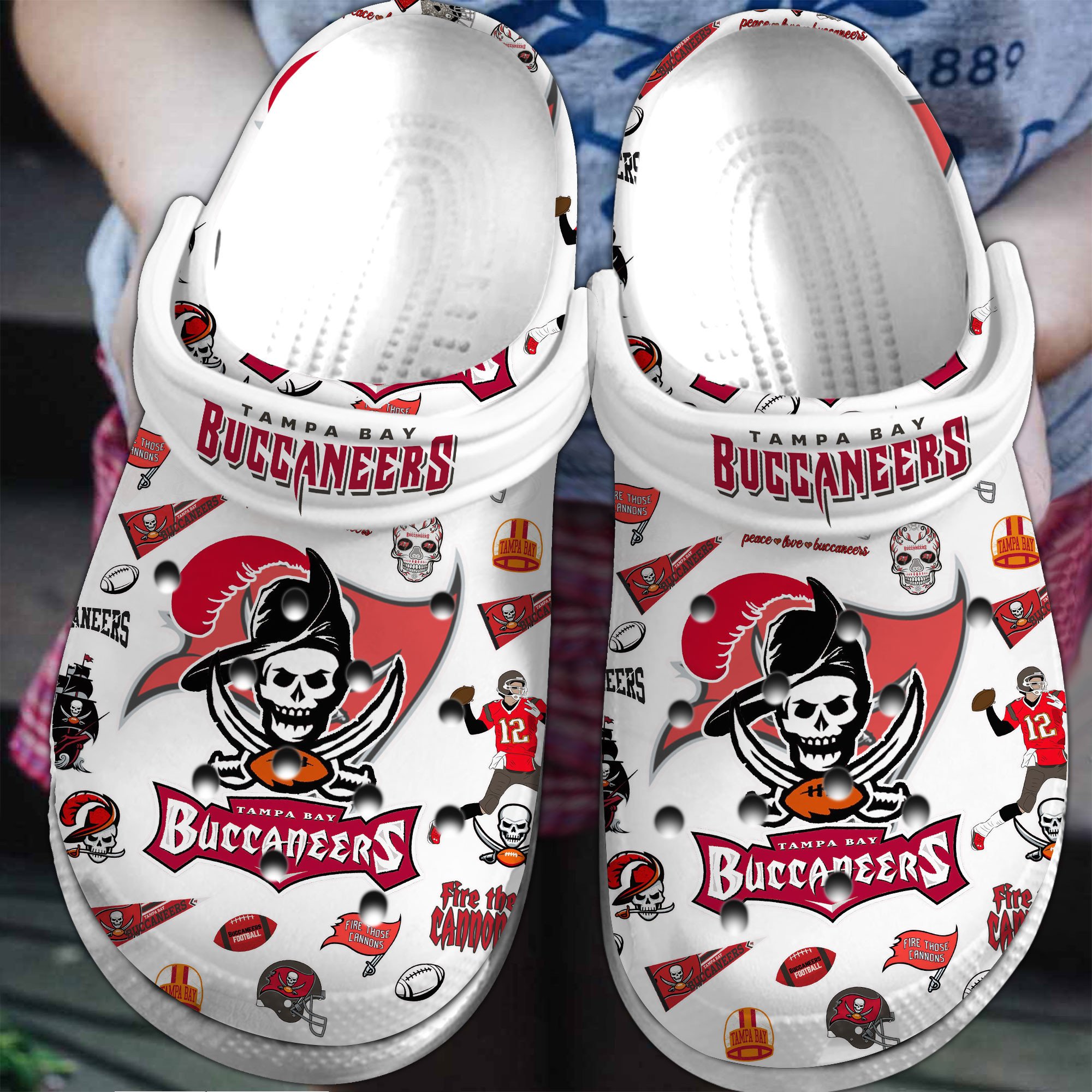 footwearmerch tampa bay buccaneers nfl sport crocs crocband clogs shoes comfortable for men women and kids wihtz