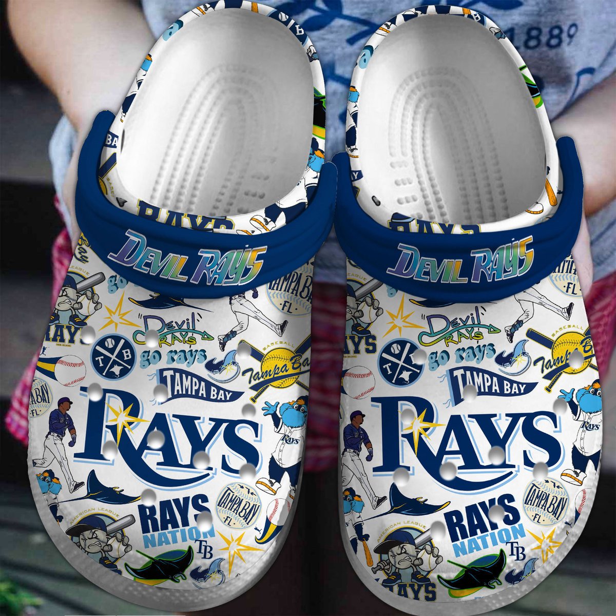 footwearmerch tampa bay rays mlb sport crocs crocband clogs shoes comfortable for men women and kids pco1x