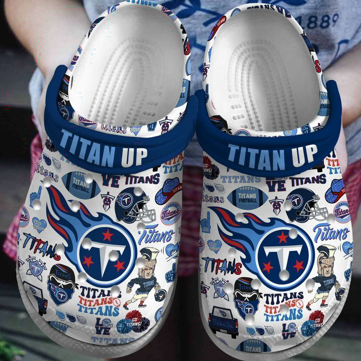 footwearmerch tennessee titans nfl sport crocs crocband clogs shoes comfortable for men women and kids ebozl