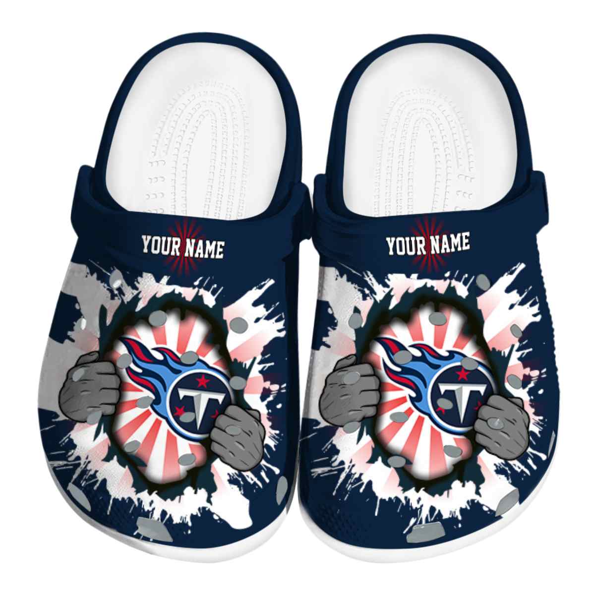 footwearmerch tennessee titans nfl sport crocs crocband clogs shoes comfortable for men women and kids uhj3g