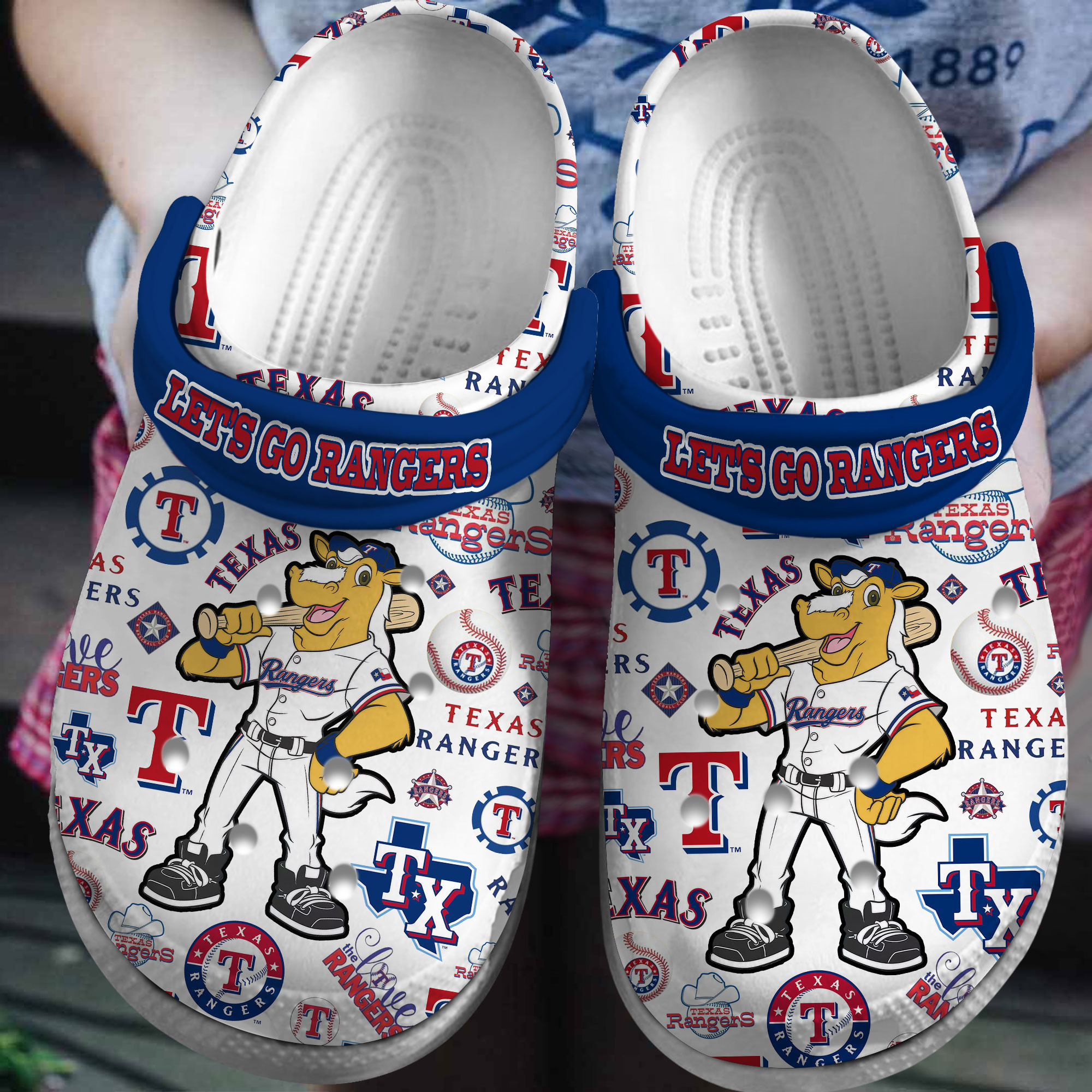 footwearmerch texas rangers baseball mlb sport crocs crocband clogs shoes comfortable for men women and kids 15z4j