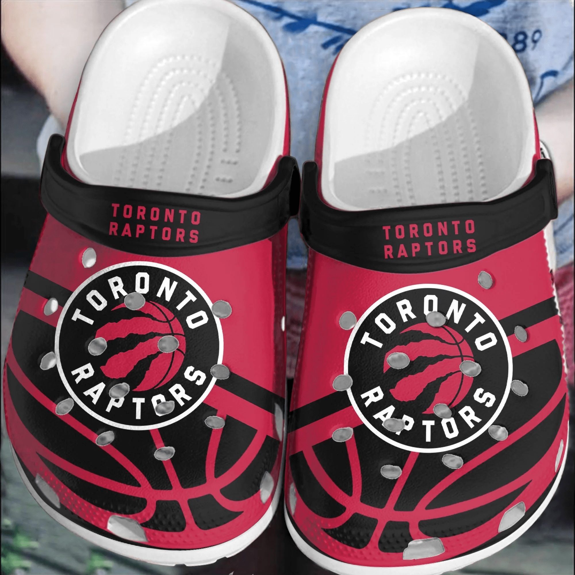 footwearmerch toronto raptors basketball clogs crocs crocband shoes comfortable for men women tt5eu