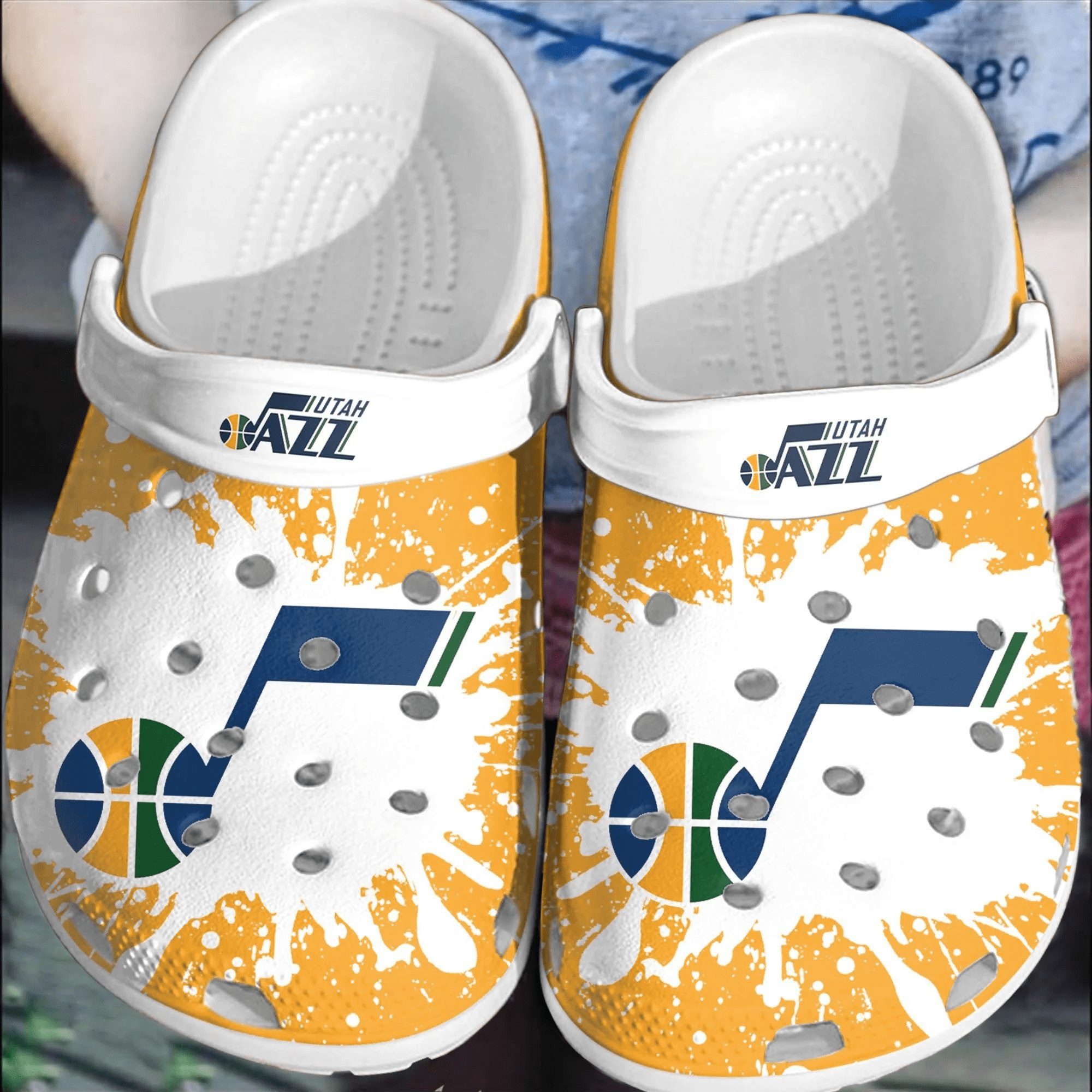 footwearmerch utah jazz basketball clogs crocs shoes comfortable crocband for men women sfyji