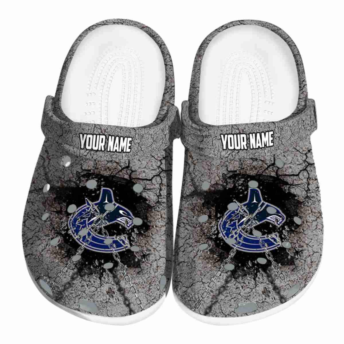 footwearmerch vancouver canucks nhl sport crocs crocband clogs shoes comfortable for men women and kids aij5m