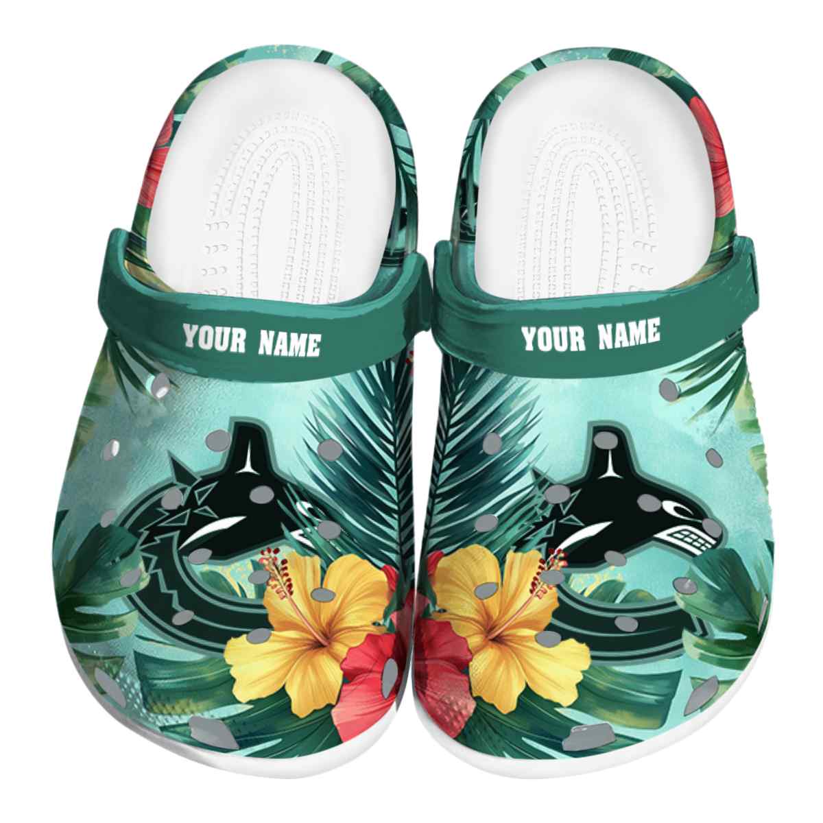 footwearmerch vancouver canucks nhl sport crocs crocband clogs shoes comfortable for men women and kids aziff