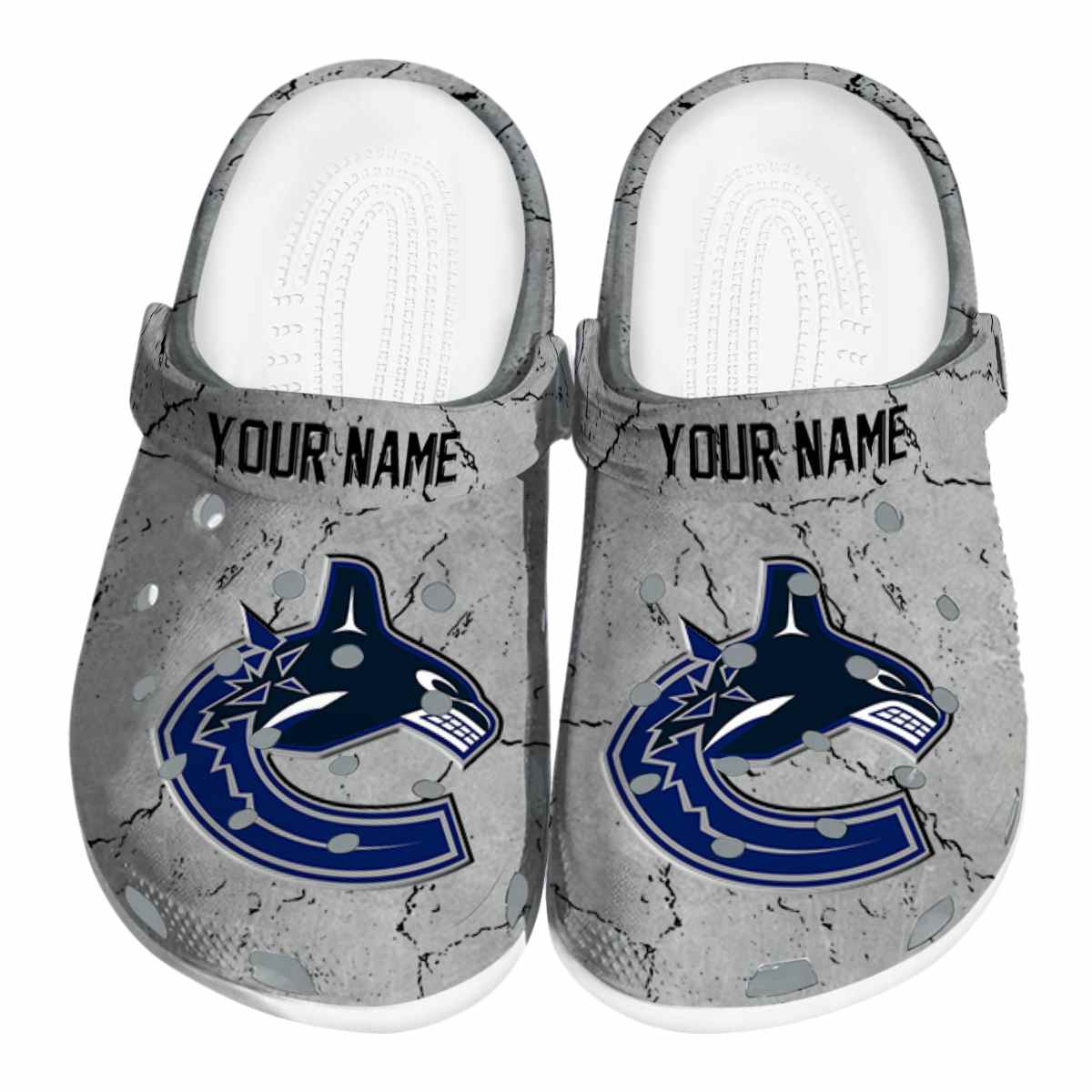 footwearmerch vancouver canucks nhl sport crocs crocband clogs shoes comfortable for men women and kids puike
