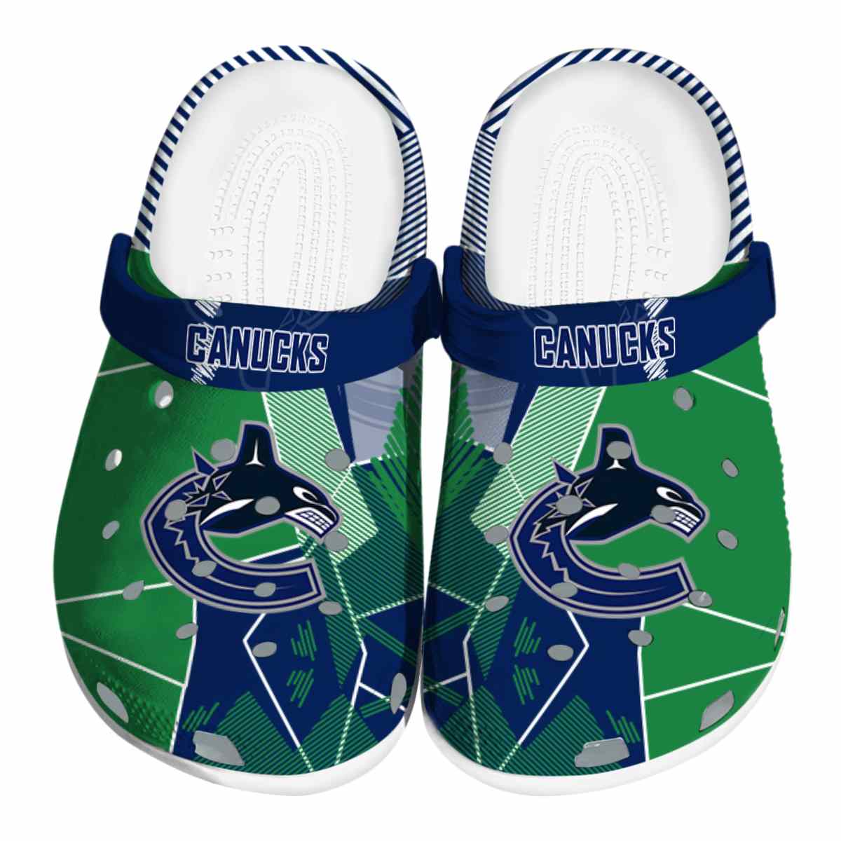 footwearmerch vancouver canucks nhl sport crocs crocband clogs shoes comfortable for men women and kids wkxpl