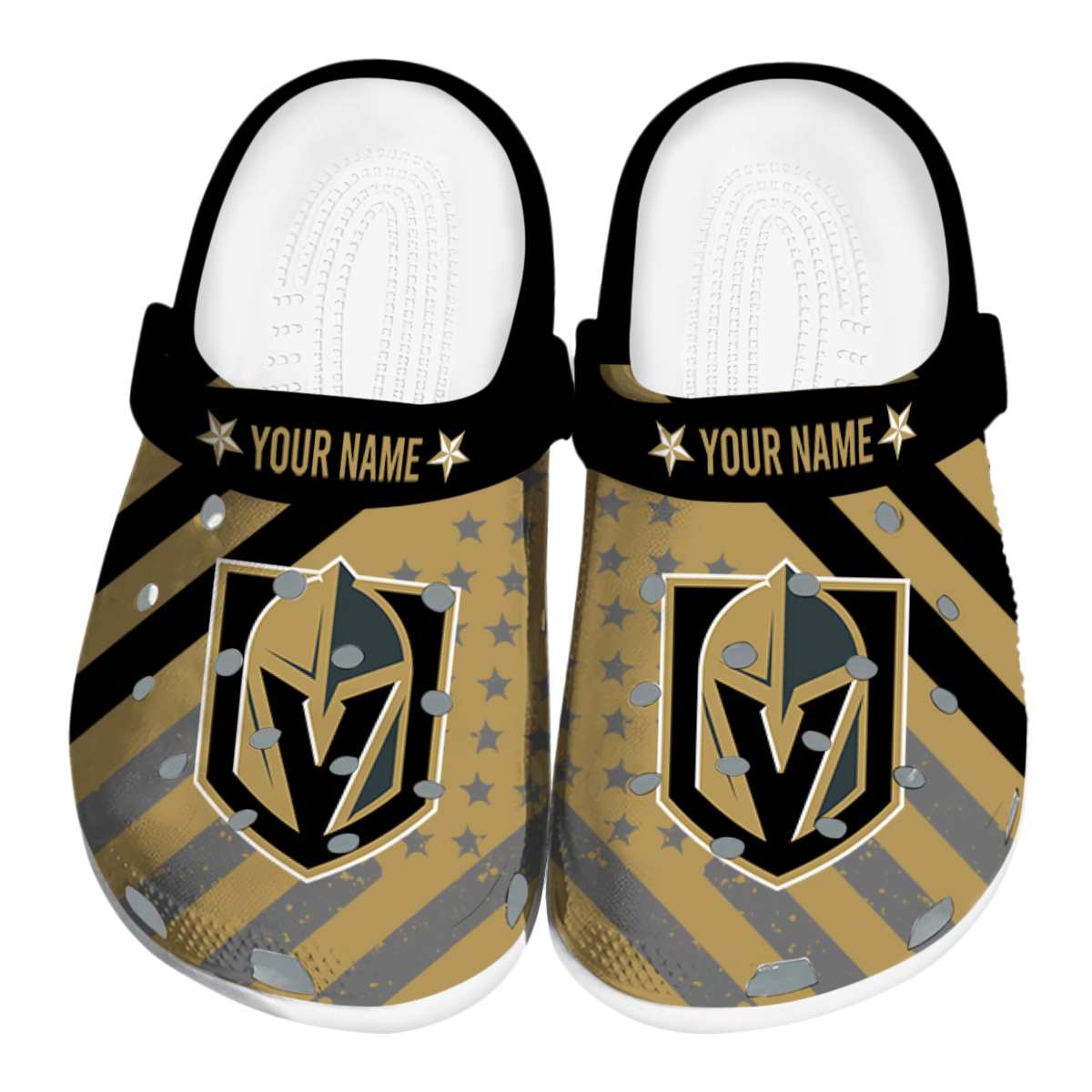footwearmerch vegas golden knights nhl sport crocs crocband clogs shoes comfortable for men women and kids 8sev8