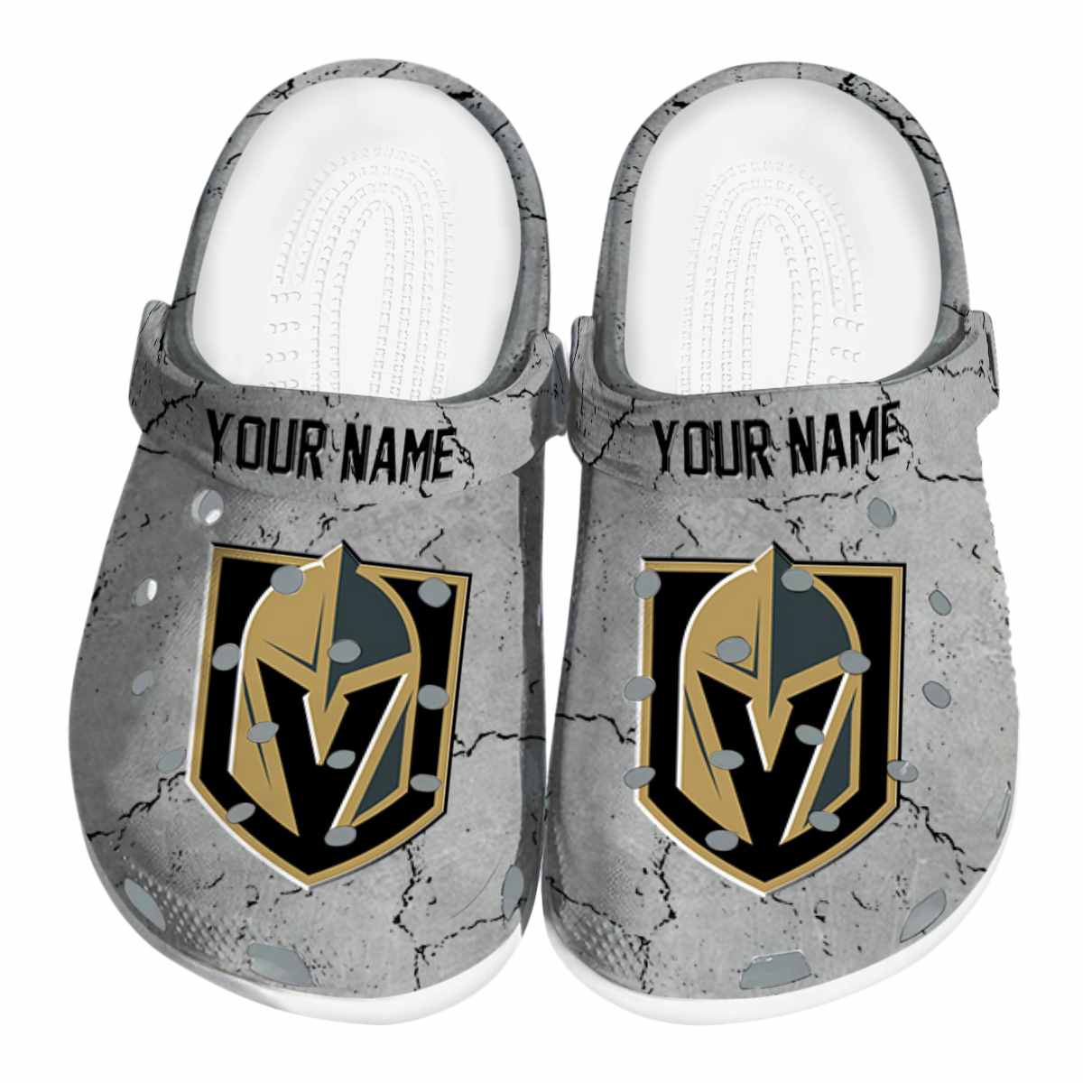 footwearmerch vegas golden knights nhl sport crocs crocband clogs shoes comfortable for men women and kids dtz7n