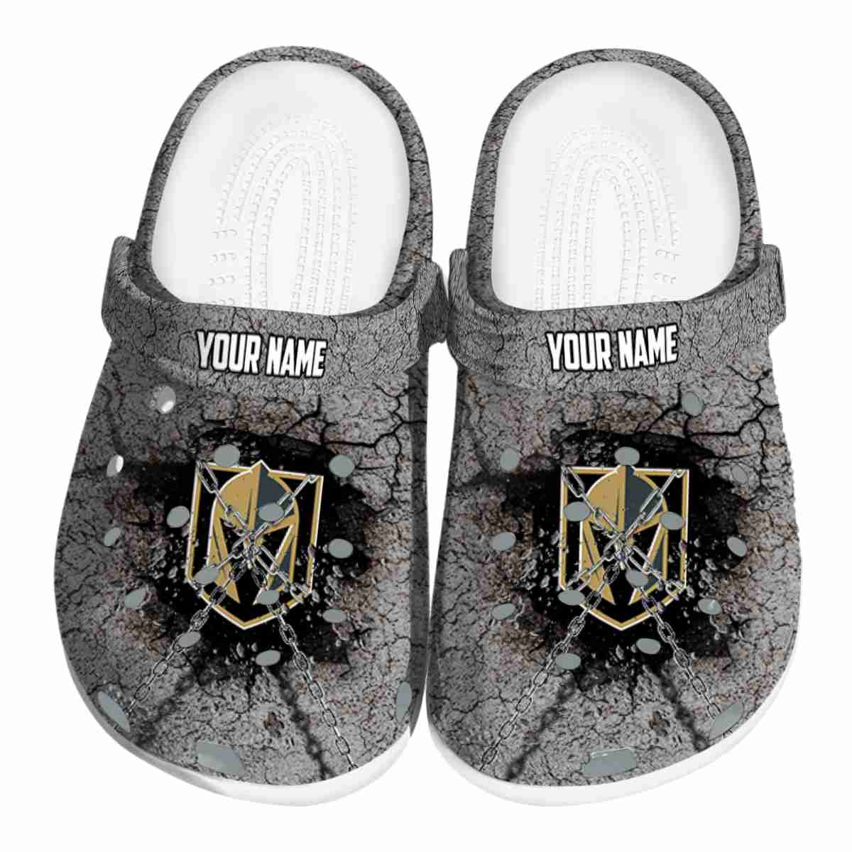 footwearmerch vegas golden knights nhl sport crocs crocband clogs shoes comfortable for men women and kids eojvb