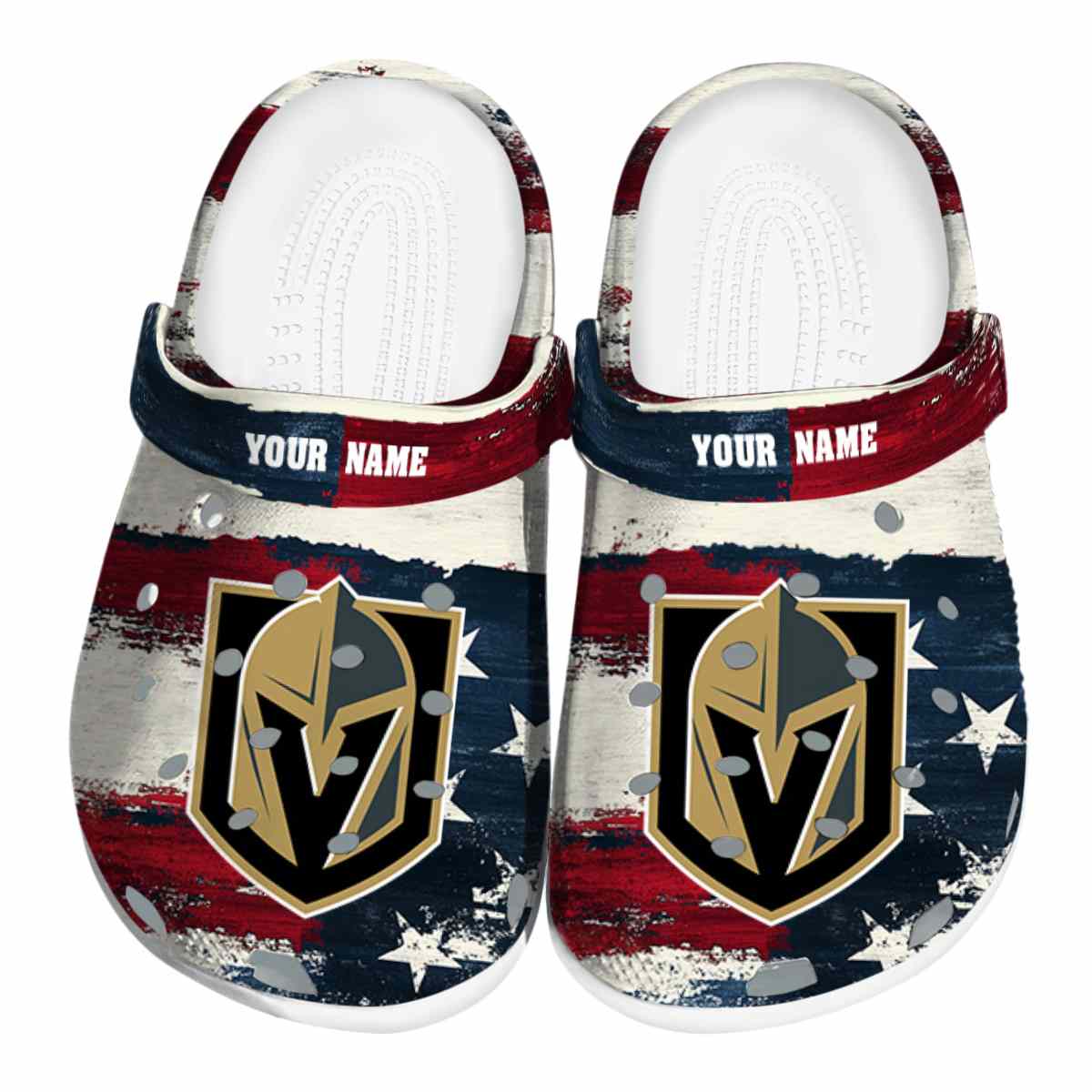 footwearmerch vegas golden knights nhl sport crocs crocband clogs shoes comfortable for men women and kids eycwa