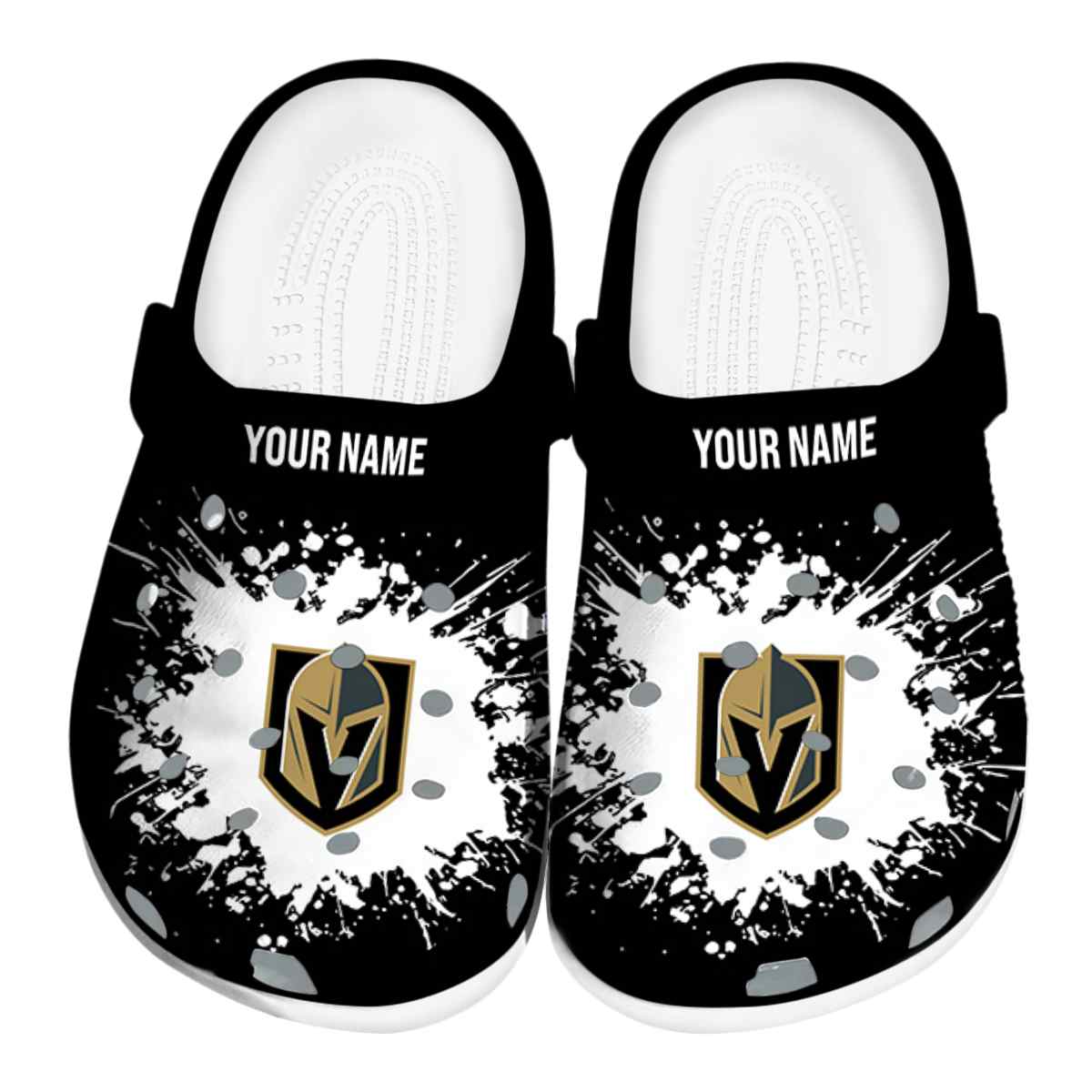 footwearmerch vegas golden knights nhl sport crocs crocband clogs shoes comfortable for men women and kids k9qqu