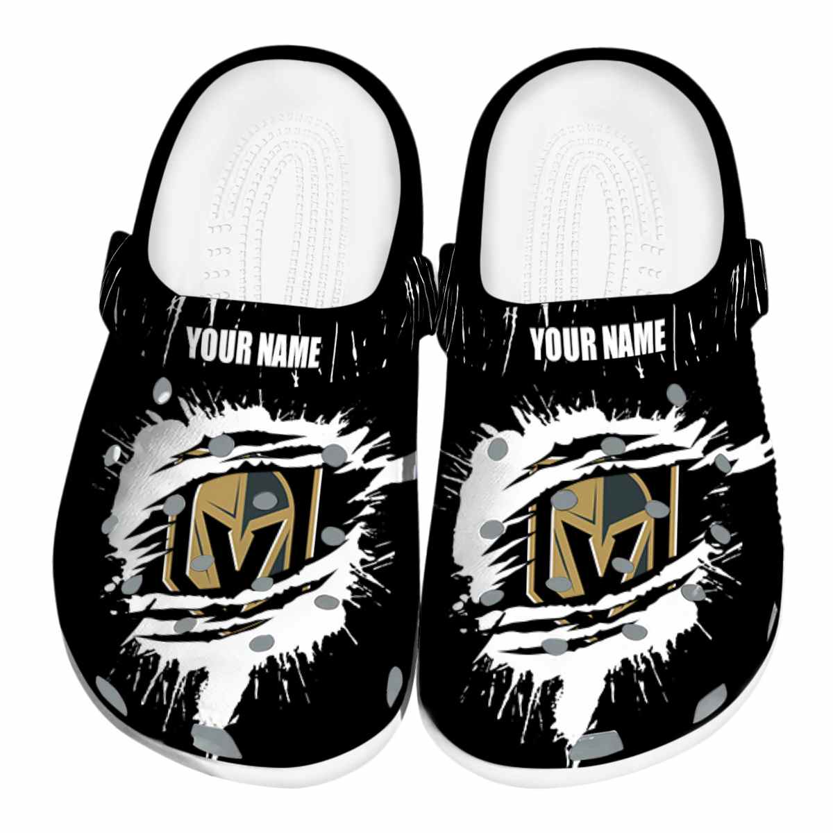 footwearmerch vegas golden knights nhl sport crocs crocband clogs shoes comfortable for men women and kids ljxz5