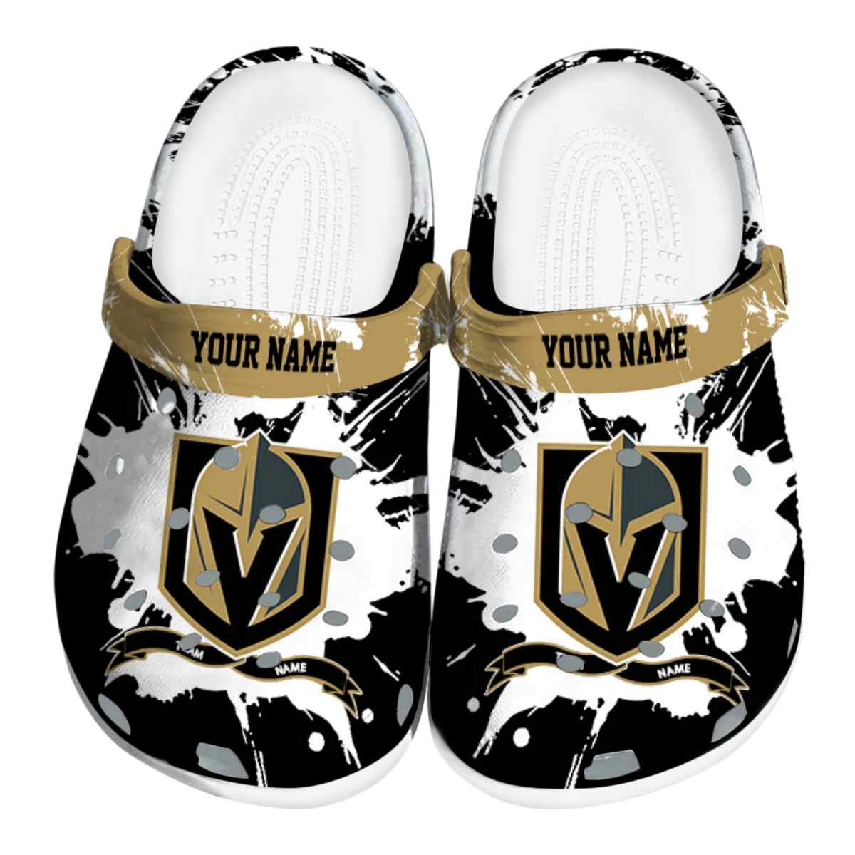 footwearmerch vegas golden knights nhl sport crocs crocband clogs shoes comfortable for men women and kids m9qft