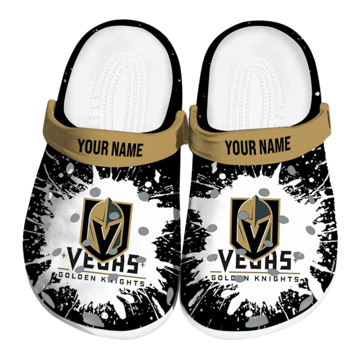footwearmerch vegas golden knights nhl sport crocs crocband clogs shoes comfortable for men women and kids qdyan