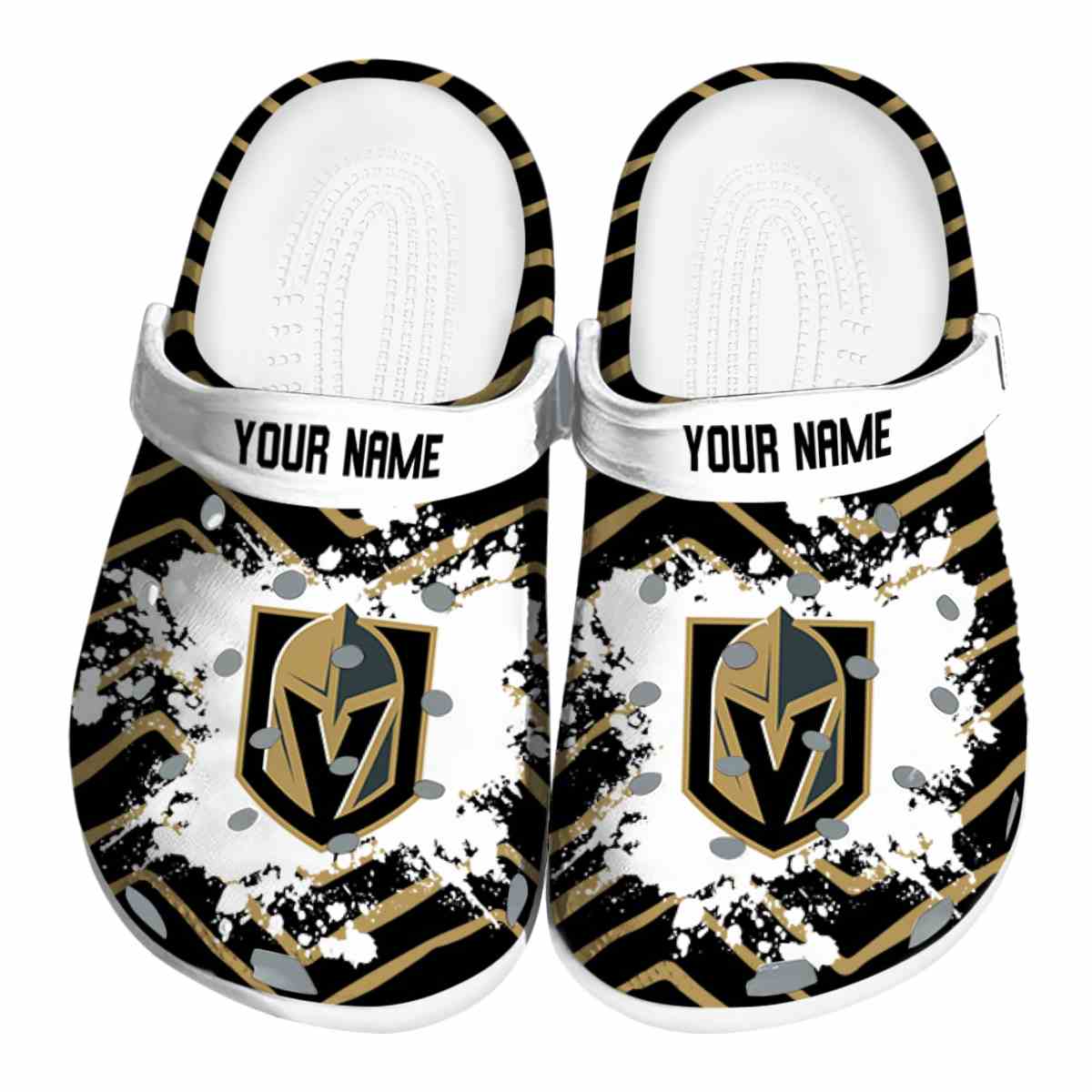 footwearmerch vegas golden knights nhl sport crocs crocband clogs shoes comfortable for men women and kids rk31n