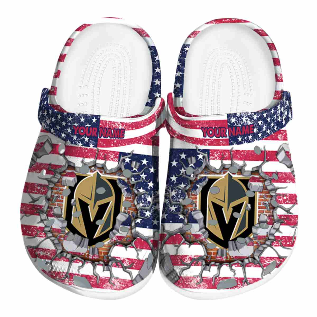 footwearmerch vegas golden knights nhl sport crocs crocband clogs shoes comfortable for men women and kids w954i