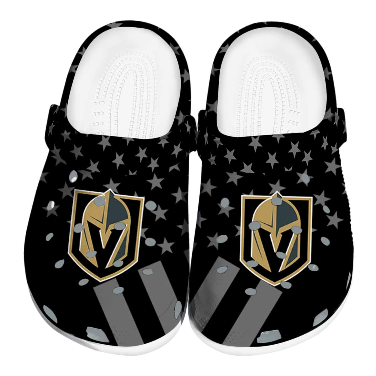 footwearmerch vegas golden knights nhl sport crocs crocband clogs shoes comfortable for men women and kids zpdjm