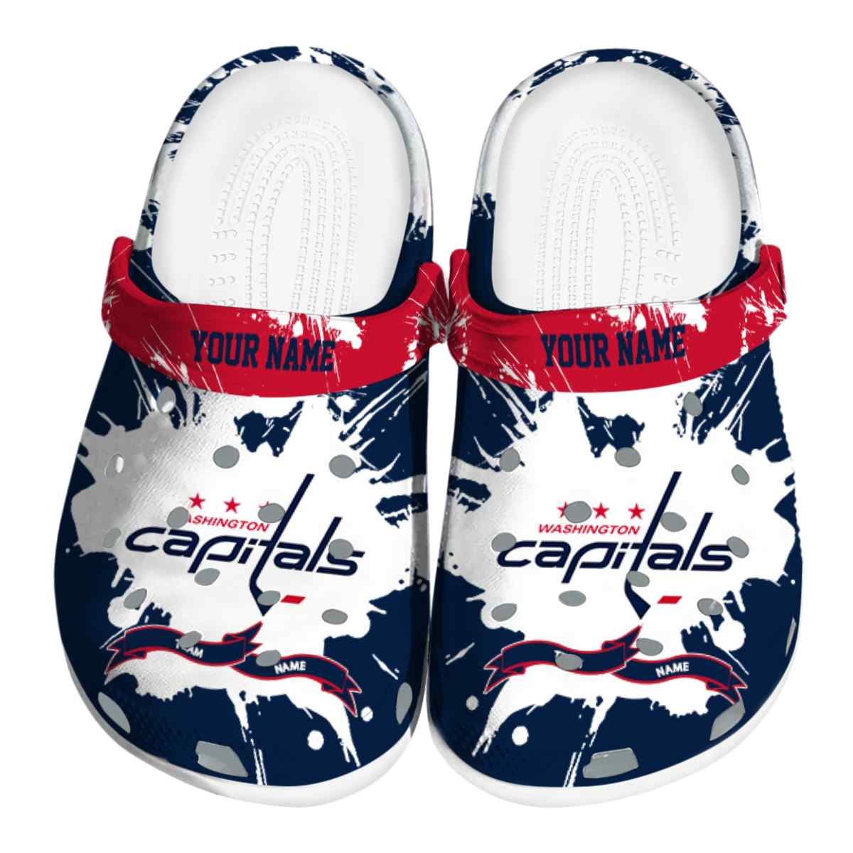 footwearmerch washington capitals nhl sport crocs crocband clogs shoes comfortable for men women and kids wdifd