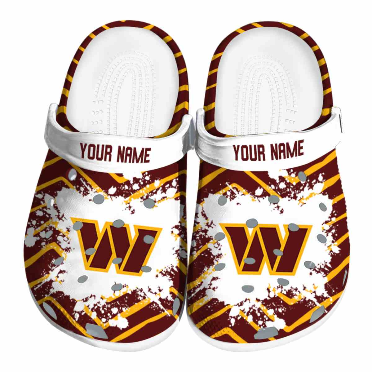 footwearmerch washington commanders nfl sport crocs crocband clogs shoes comfortable for men women and kids c6bxk