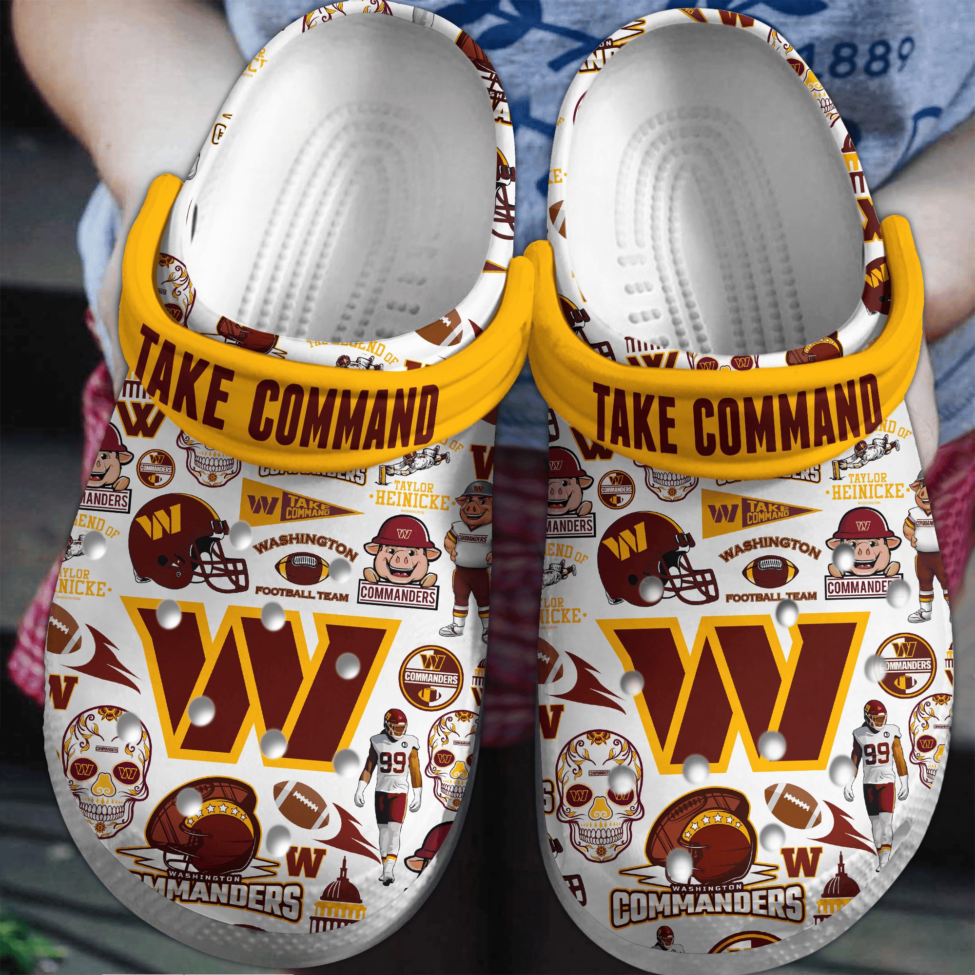 footwearmerch washington commanders nfl sport crocs crocband clogs shoes comfortable for men women and kids e1jas