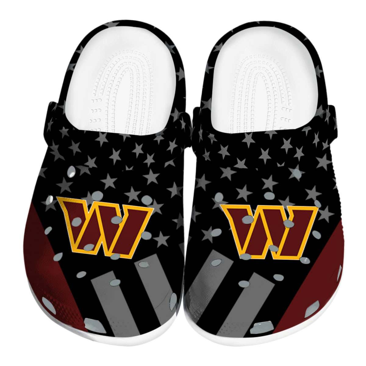 footwearmerch washington commanders nfl sport crocs crocband clogs shoes comfortable for men women and kids kde1t