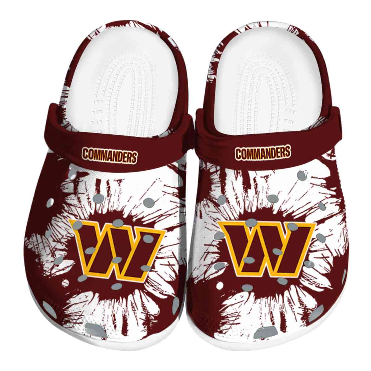 footwearmerch washington commanders nfl sport crocs crocband clogs shoes comfortable for men women and kids lqnre