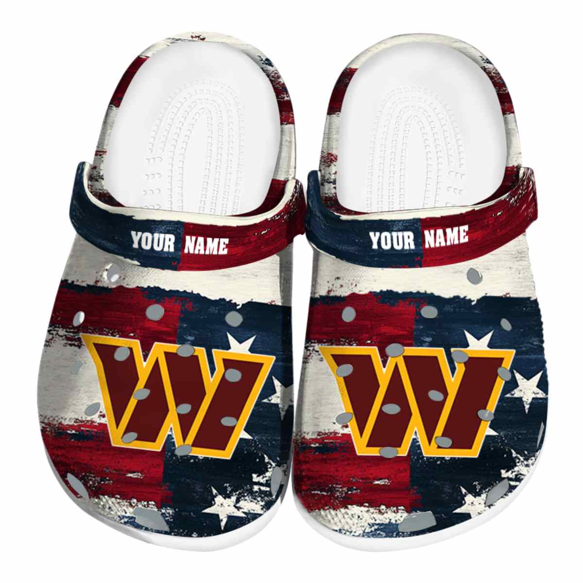 footwearmerch washington commanders nfl sport crocs crocband clogs shoes comfortable for men women and kids qtmqv