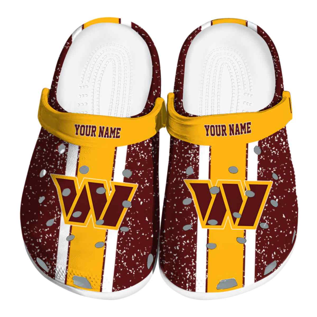 footwearmerch washington commanders nfl sport crocs crocband clogs shoes comfortable for men women and kids ush1d