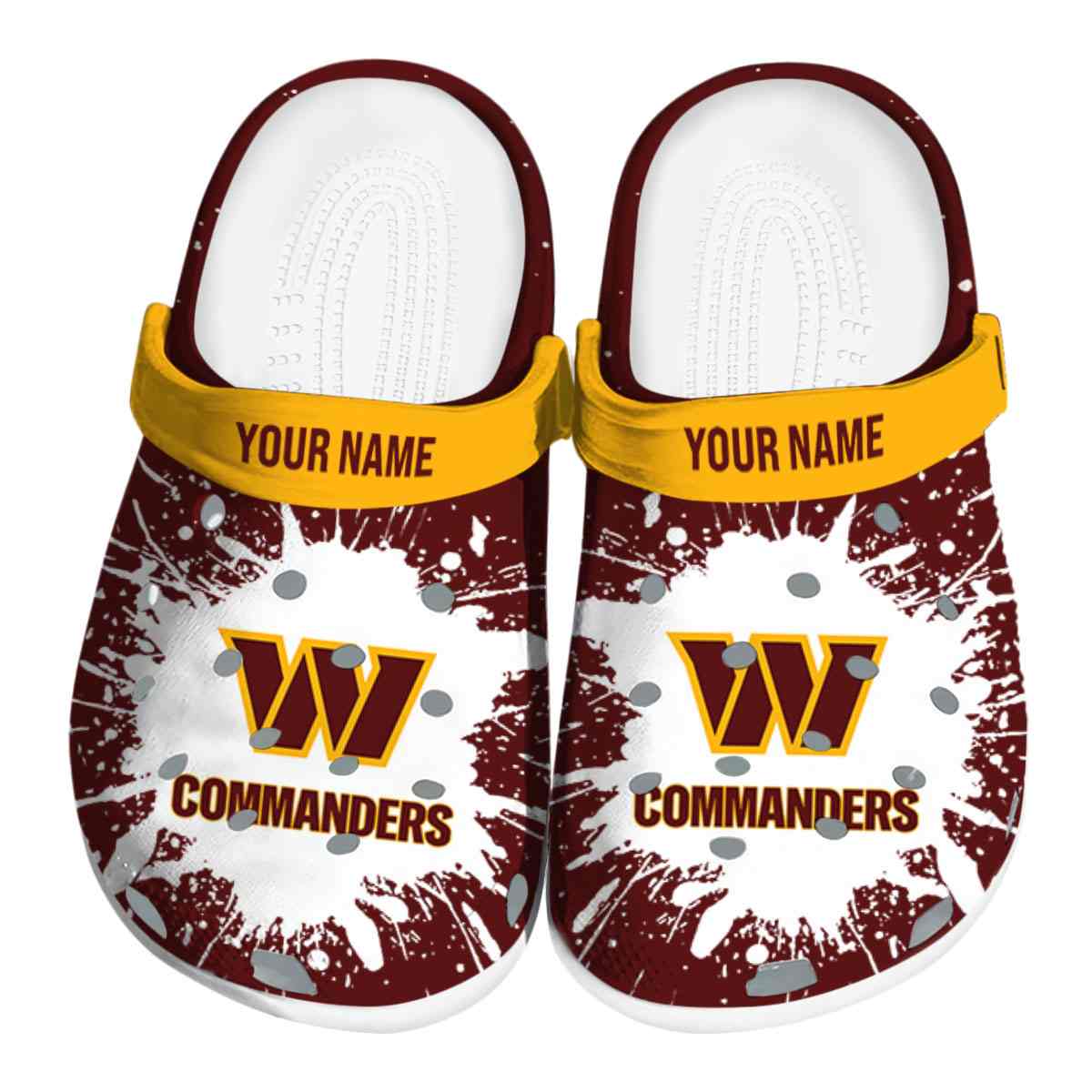 footwearmerch washington commanders nfl sport crocs crocband clogs shoes comfortable for men women and kids xdygv