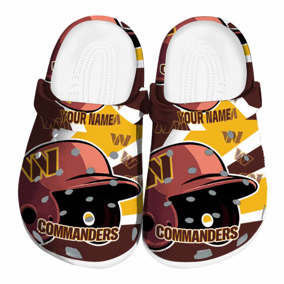 footwearmerch washington commanders nfl sport crocs crocband clogs shoes comfortable for men women and kids zoncn