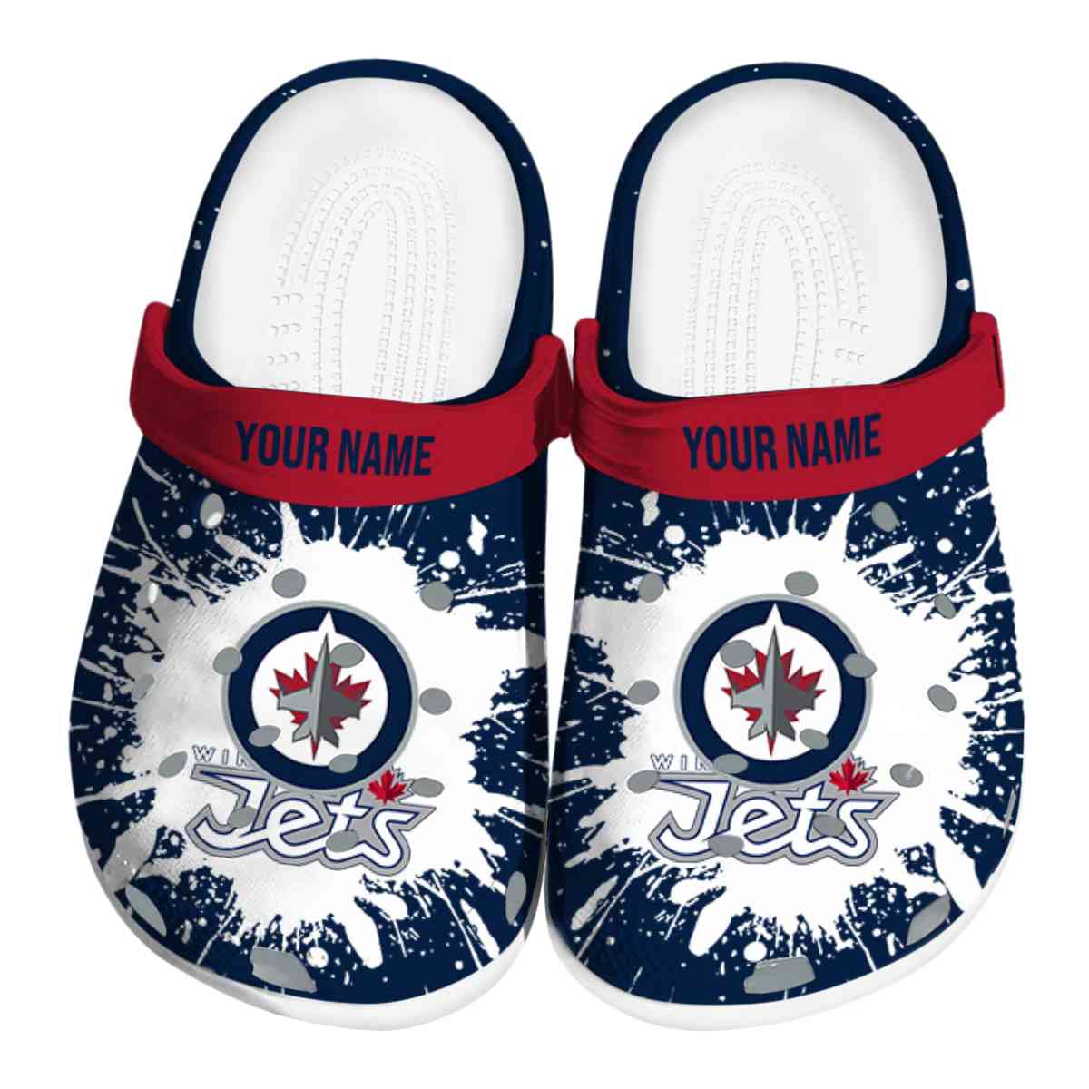 footwearmerch winnipeg jets nhl sport crocs crocband clogs shoes comfortable for men women and kids fzxxf