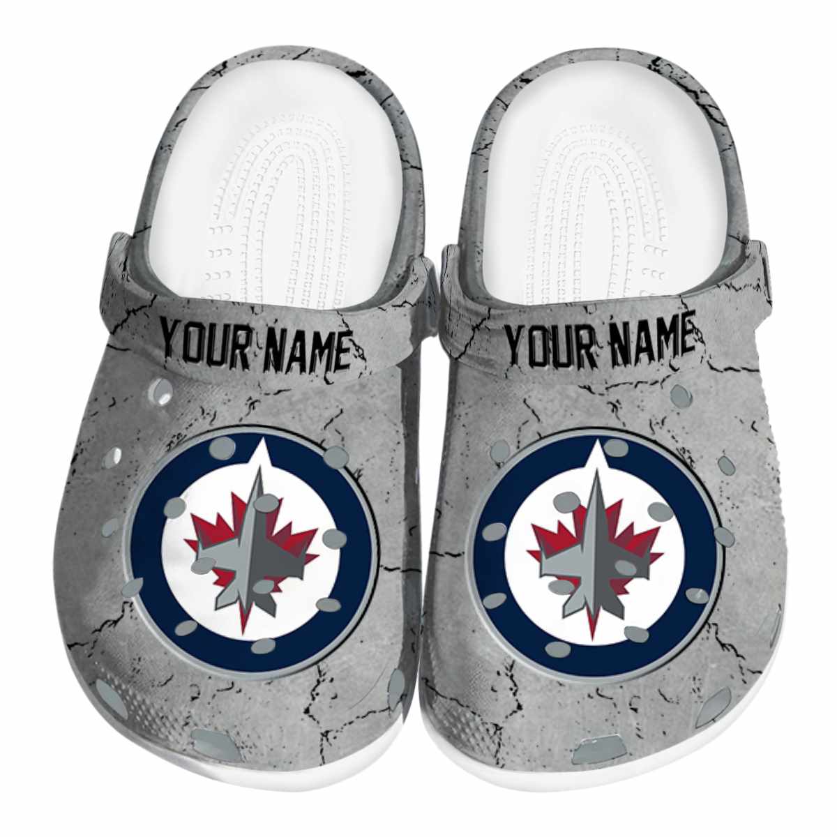 footwearmerch winnipeg jets nhl sport crocs crocband clogs shoes comfortable for men women and kids isubn